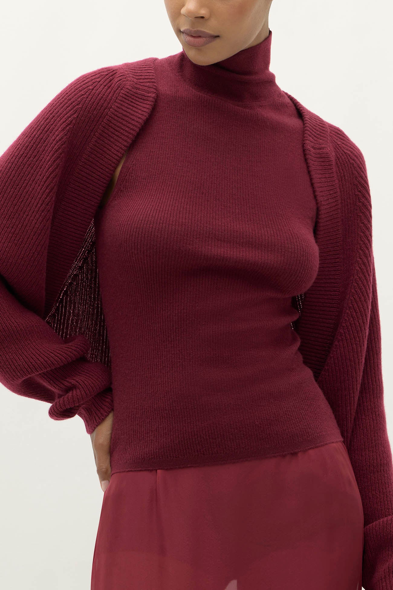 ANTOINETTE RIBBED CASHMERE SHRUG - Image 22