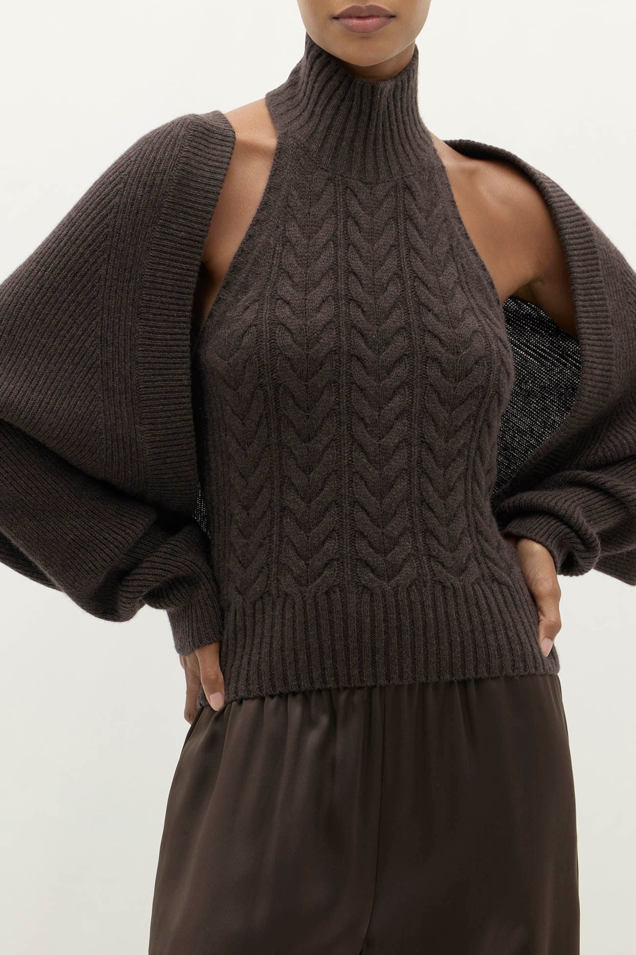 ANTOINETTE RIBBED CASHMERE SHRUG - Image 29