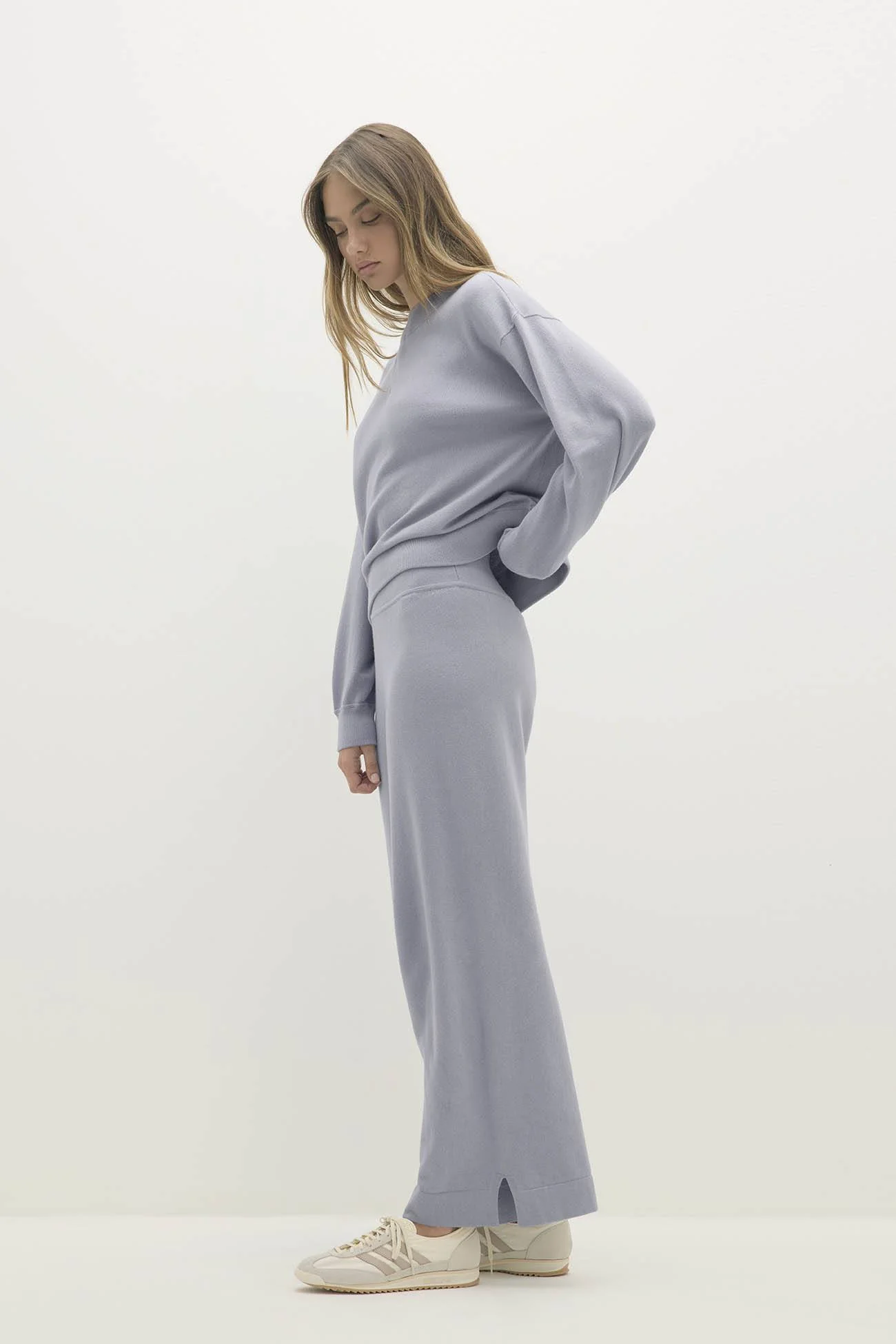 BIANKA COTTON CASHMERE CREWNECK PULLOVER - Image 4