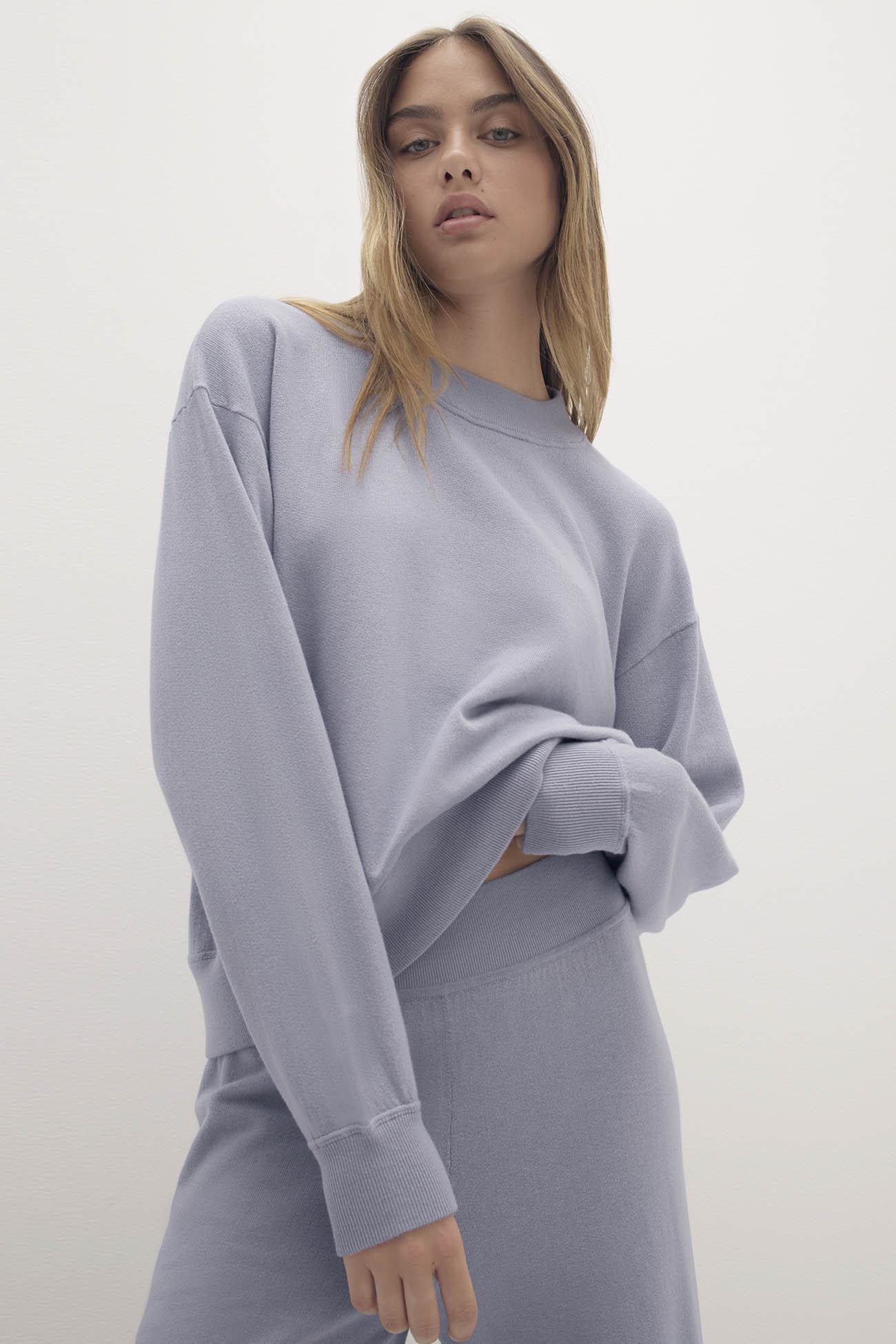BIANKA COTTON CASHMERE CREWNECK PULLOVER - Image 6