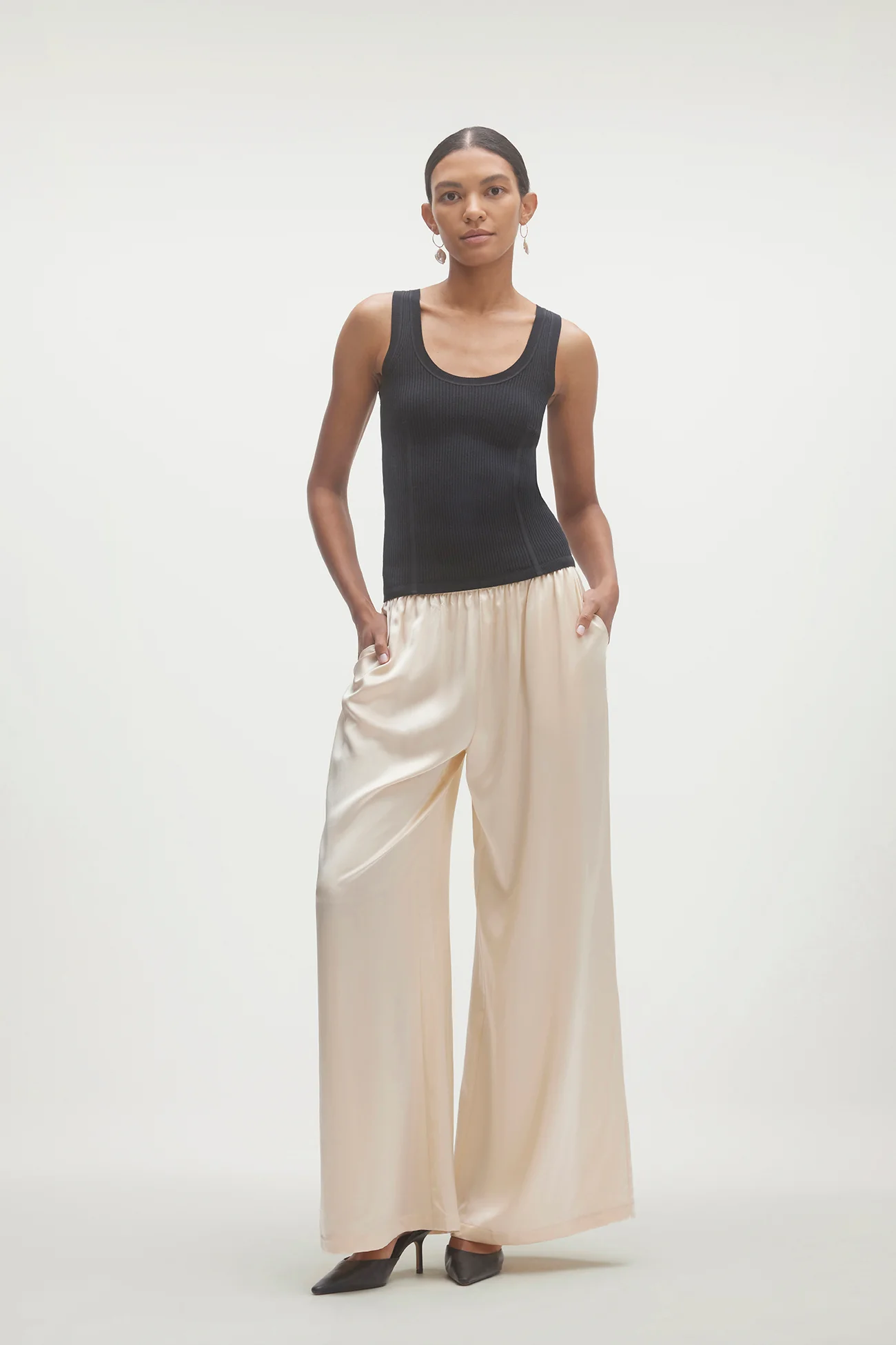 EVAN SILK WIDE LEG PANT | 33" INSEAM - Image 11