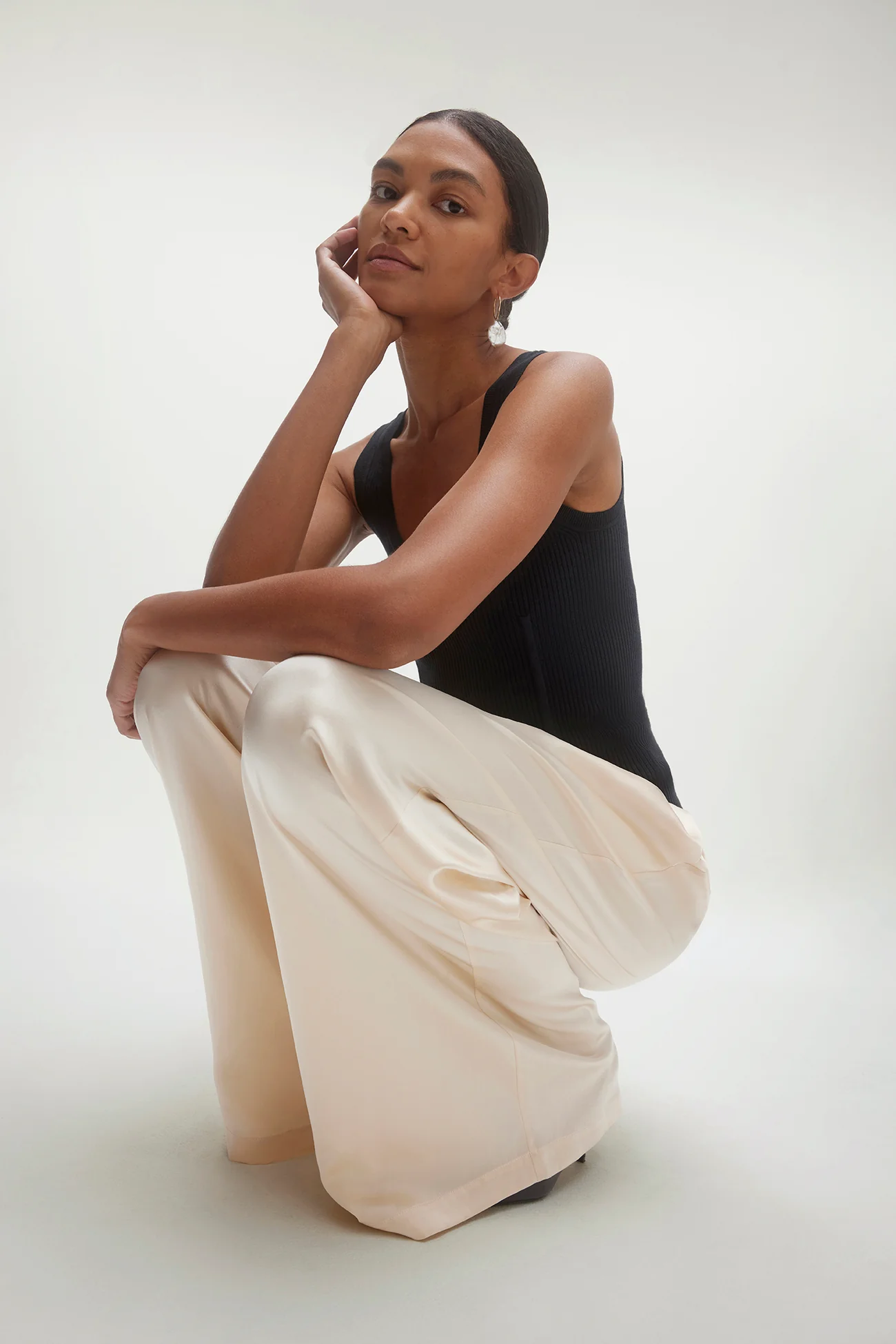 EVAN SILK WIDE LEG PANT | 33" INSEAM - Image 14