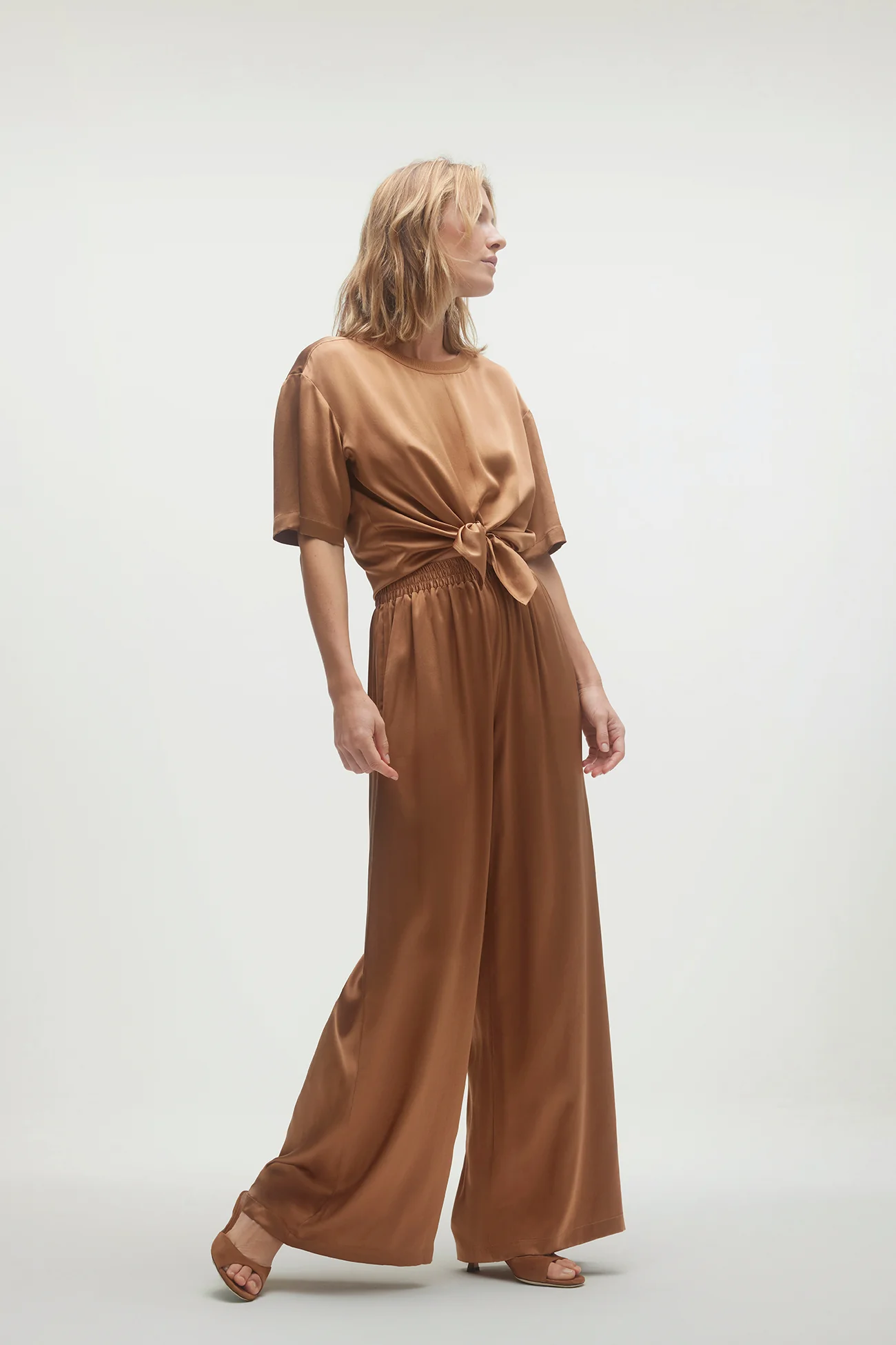 EVAN SILK WIDE LEG PANT | 33" INSEAM - Image 18