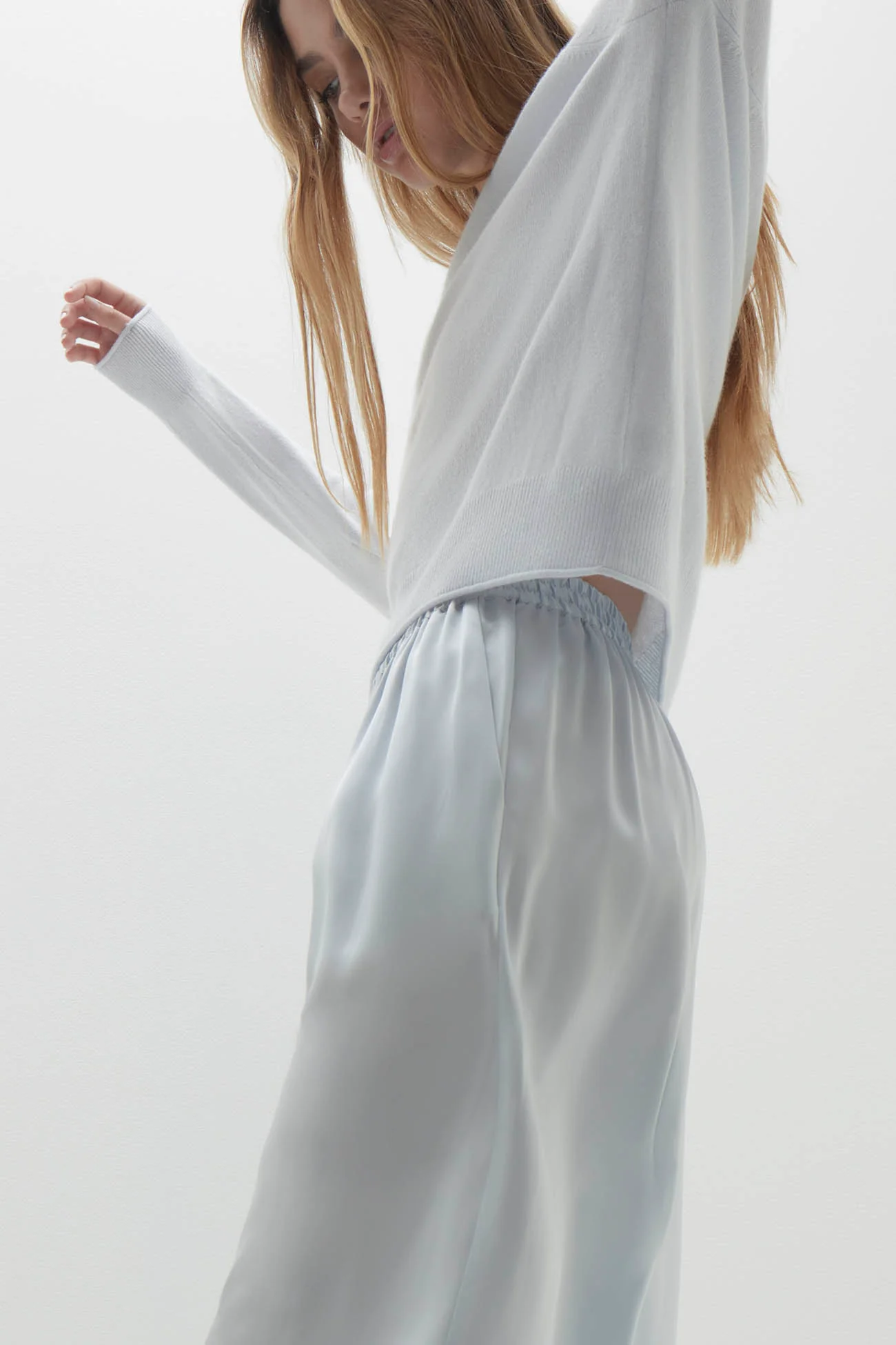 EVAN SILK WIDE LEG PANT | 33" INSEAM - Image 33