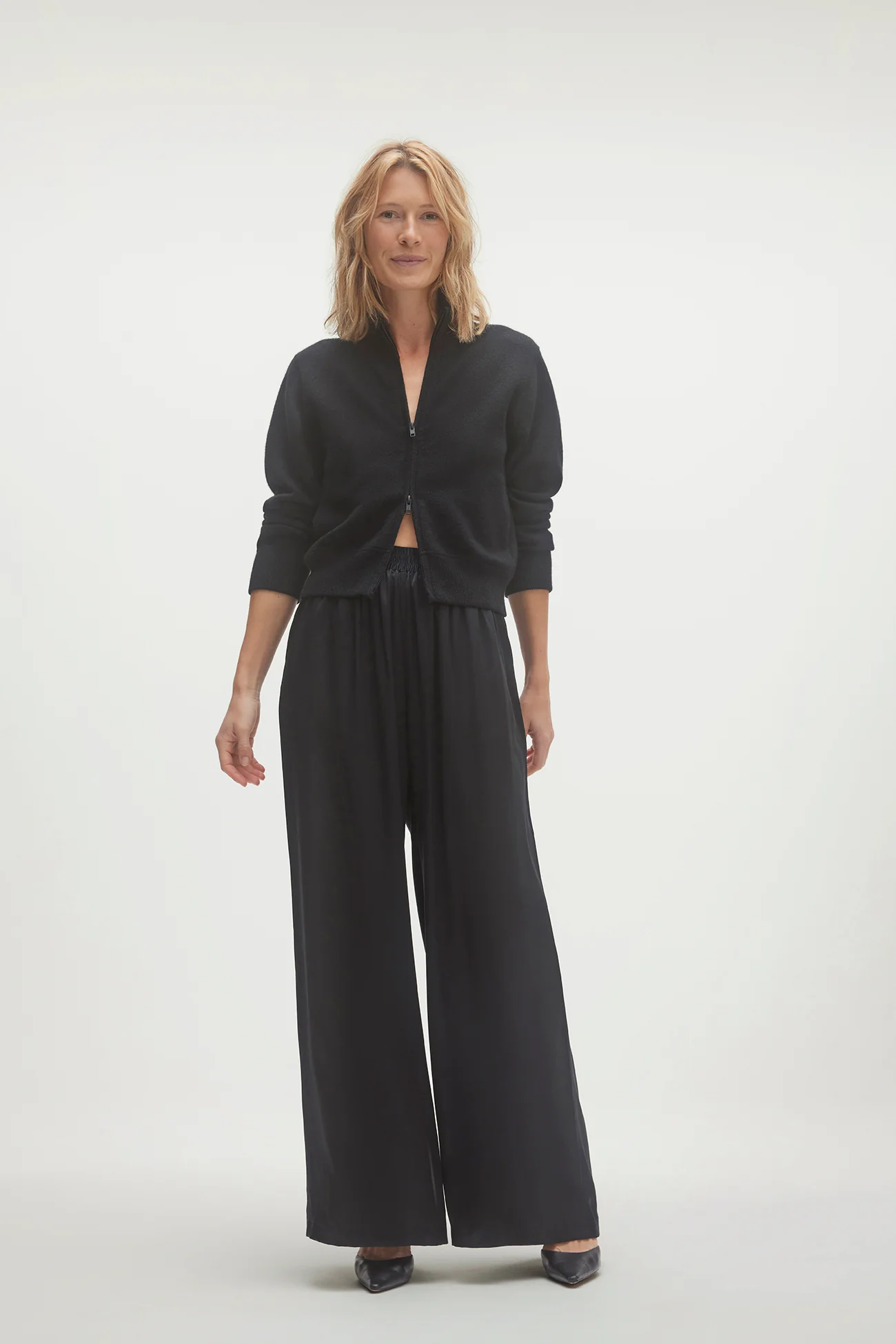 EVAN SILK WIDE LEG PANT | 33" INSEAM - Image 6