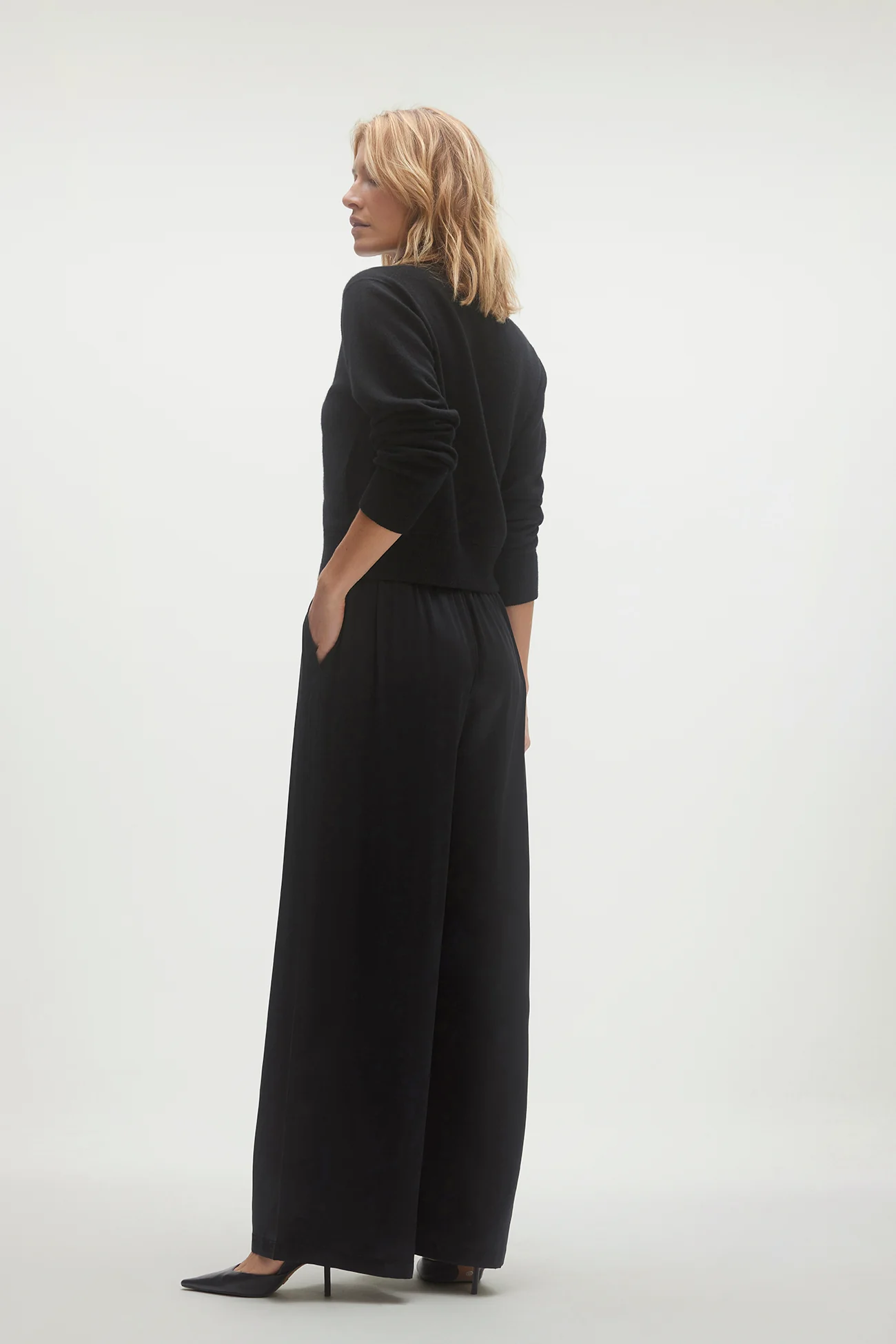 EVAN SILK WIDE LEG PANT | 33" INSEAM - Image 7