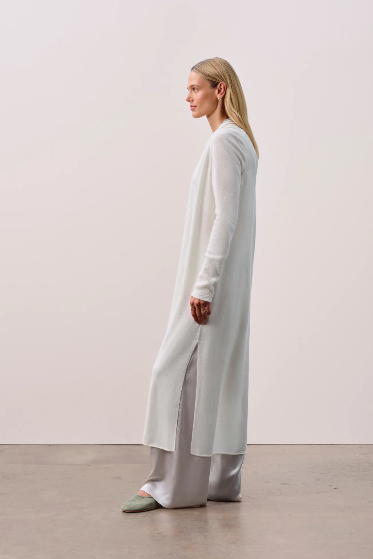 FAYE LONGLINE CASHMERE CARDIGAN - Image 35