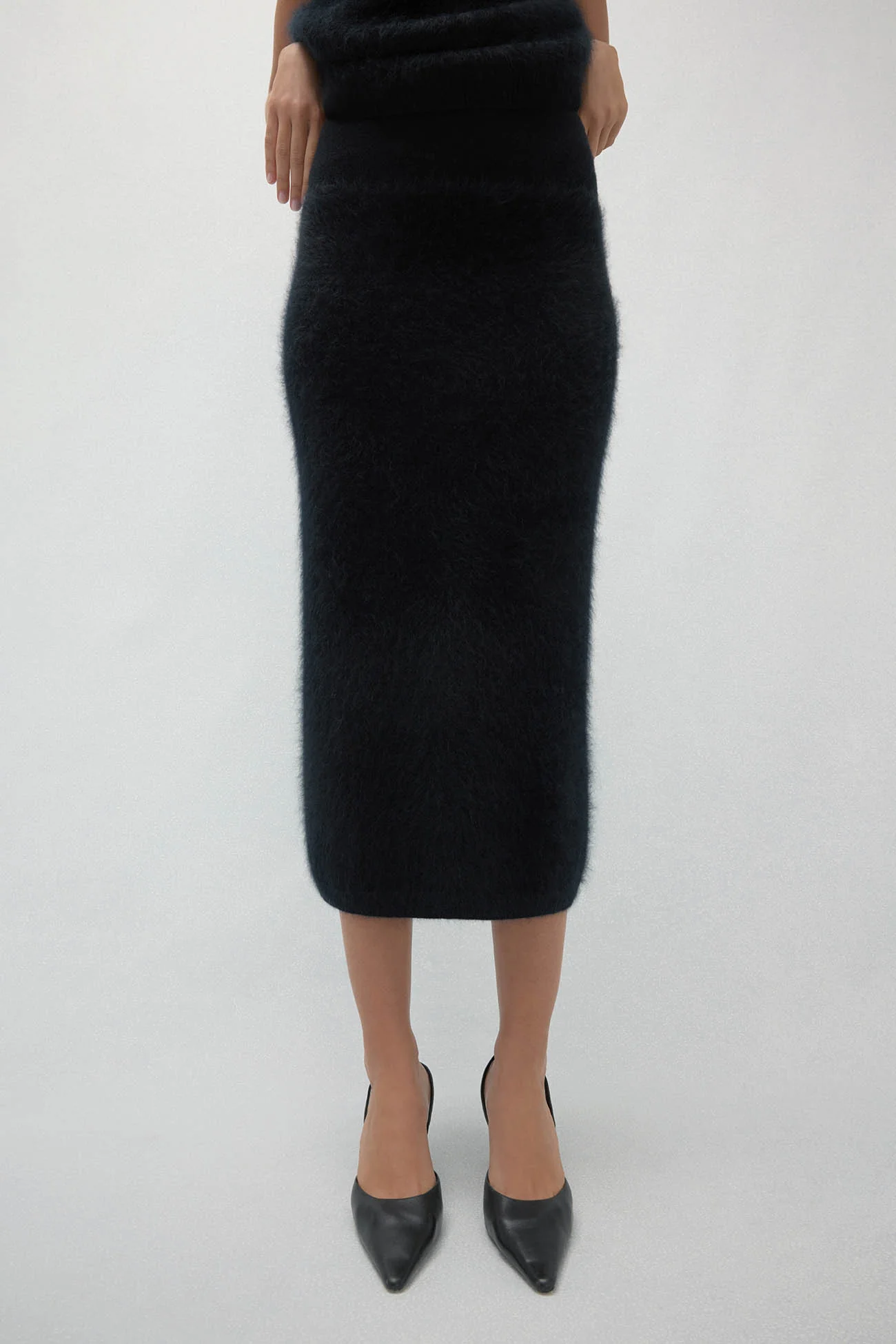 FRANCESCA BRUSHED CASHMERE MIDI SKIRT - Image 10