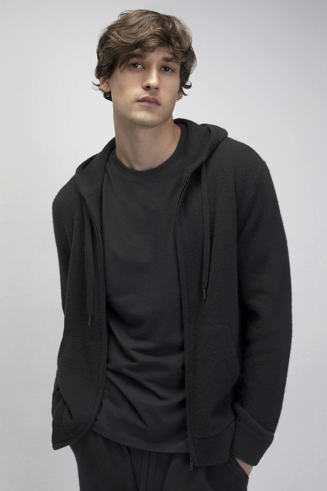 JAKE ZIP-UP CASHMERE HOODIE - Image 3