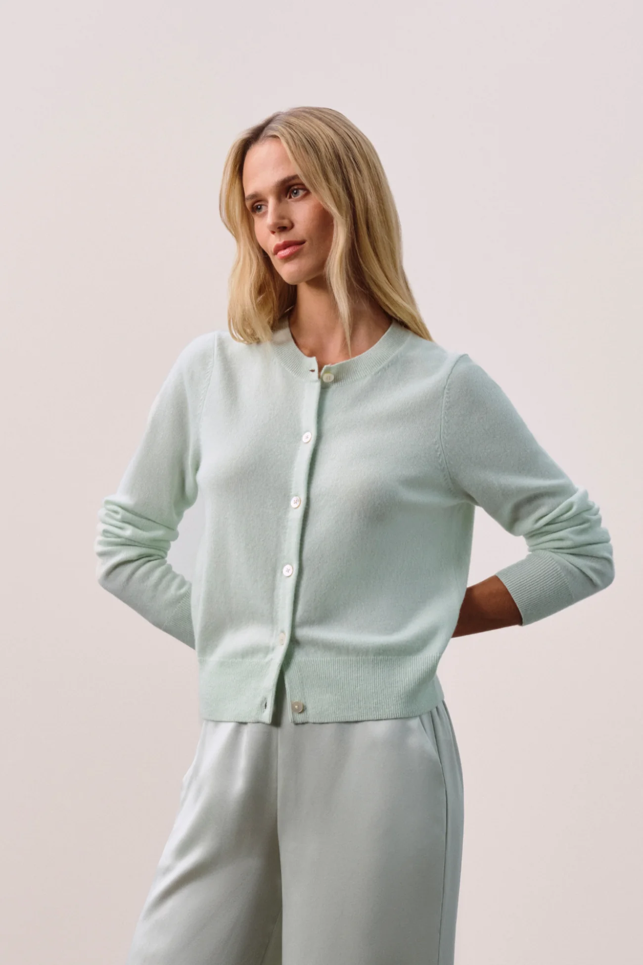 JAYLA BUTTON-UP CASHMERE CARDIGAN - Image 45