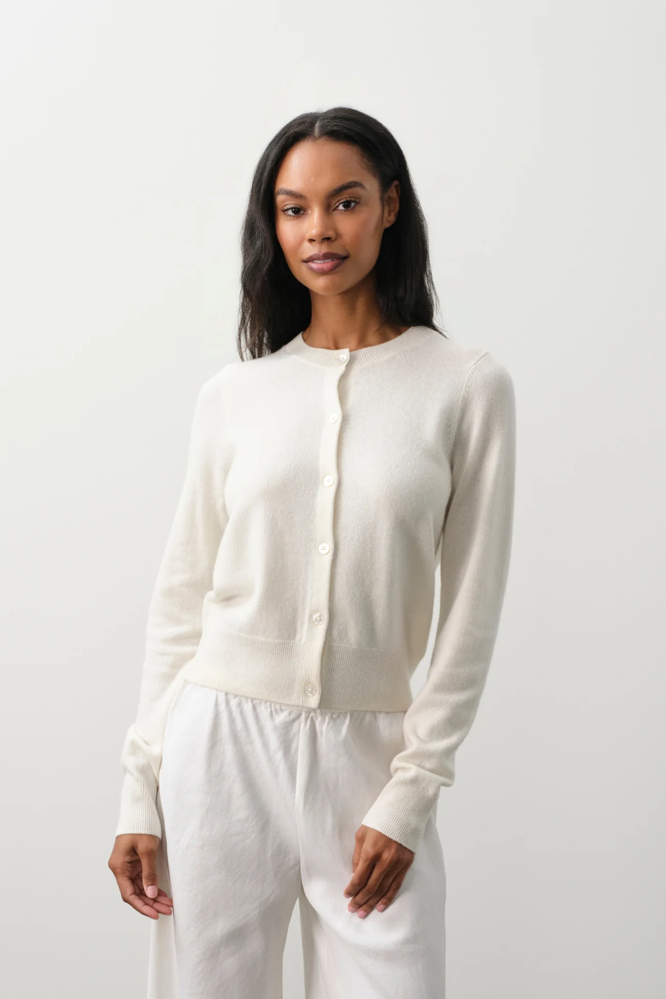 JAYLA BUTTON-UP CASHMERE CARDIGAN - Image 56