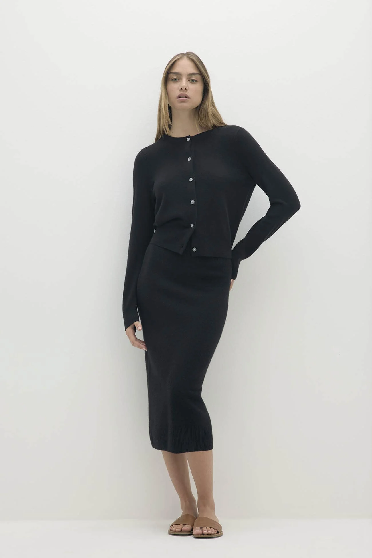 JAYLA BUTTON-UP CASHMERE CARDIGAN - Image 7