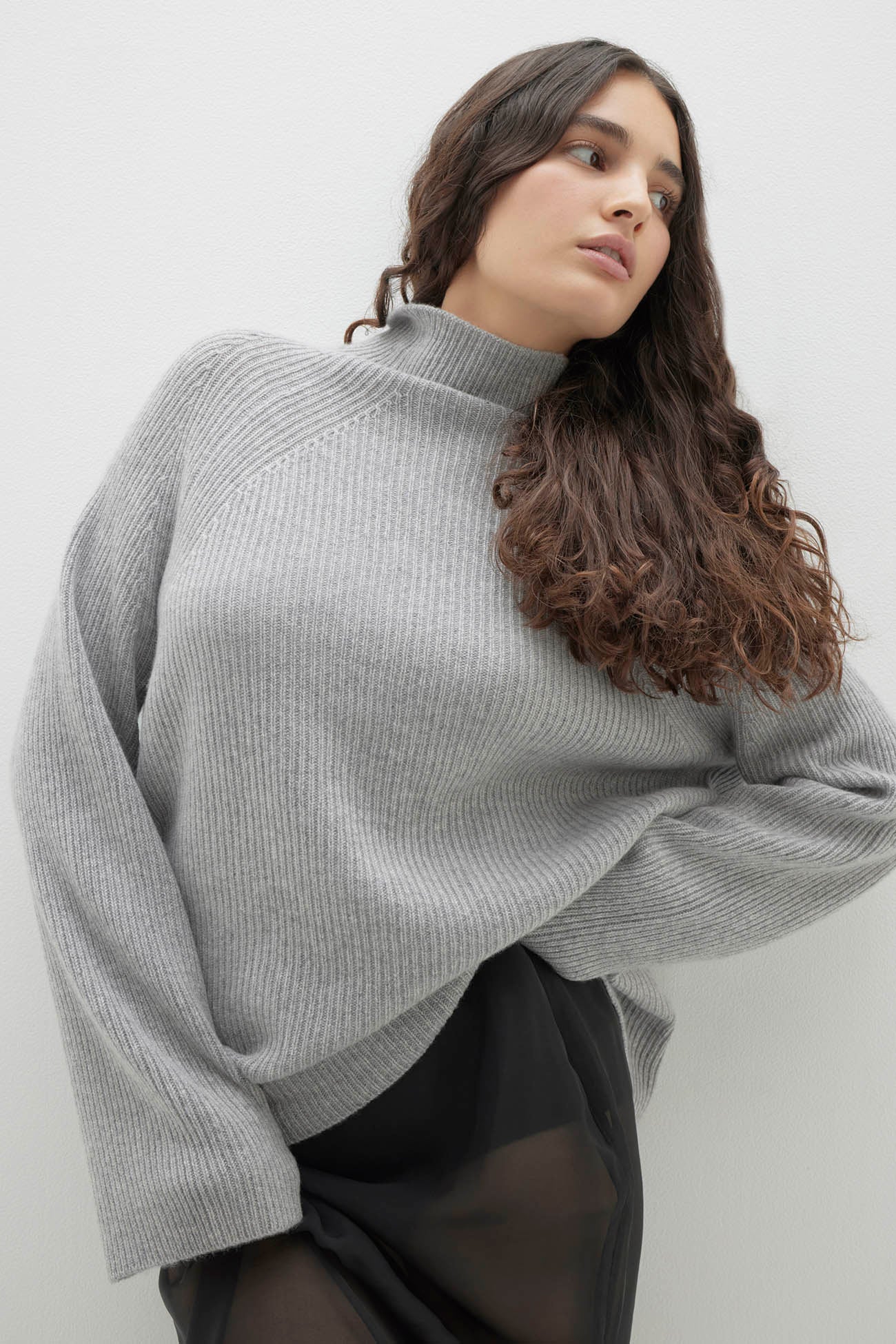 KORA CASHMERE MOCK NECK SWEATER - Image 5