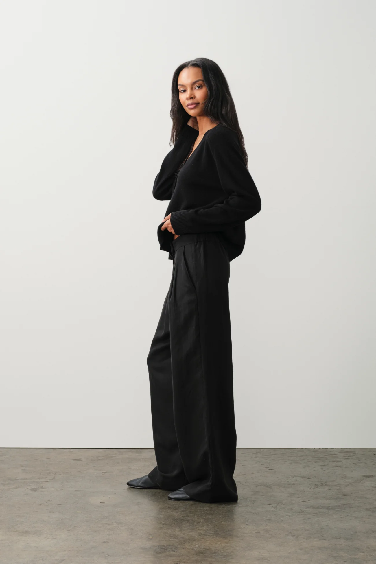LEYNA SILK LINEN WIDE LEG PANT - Image 11