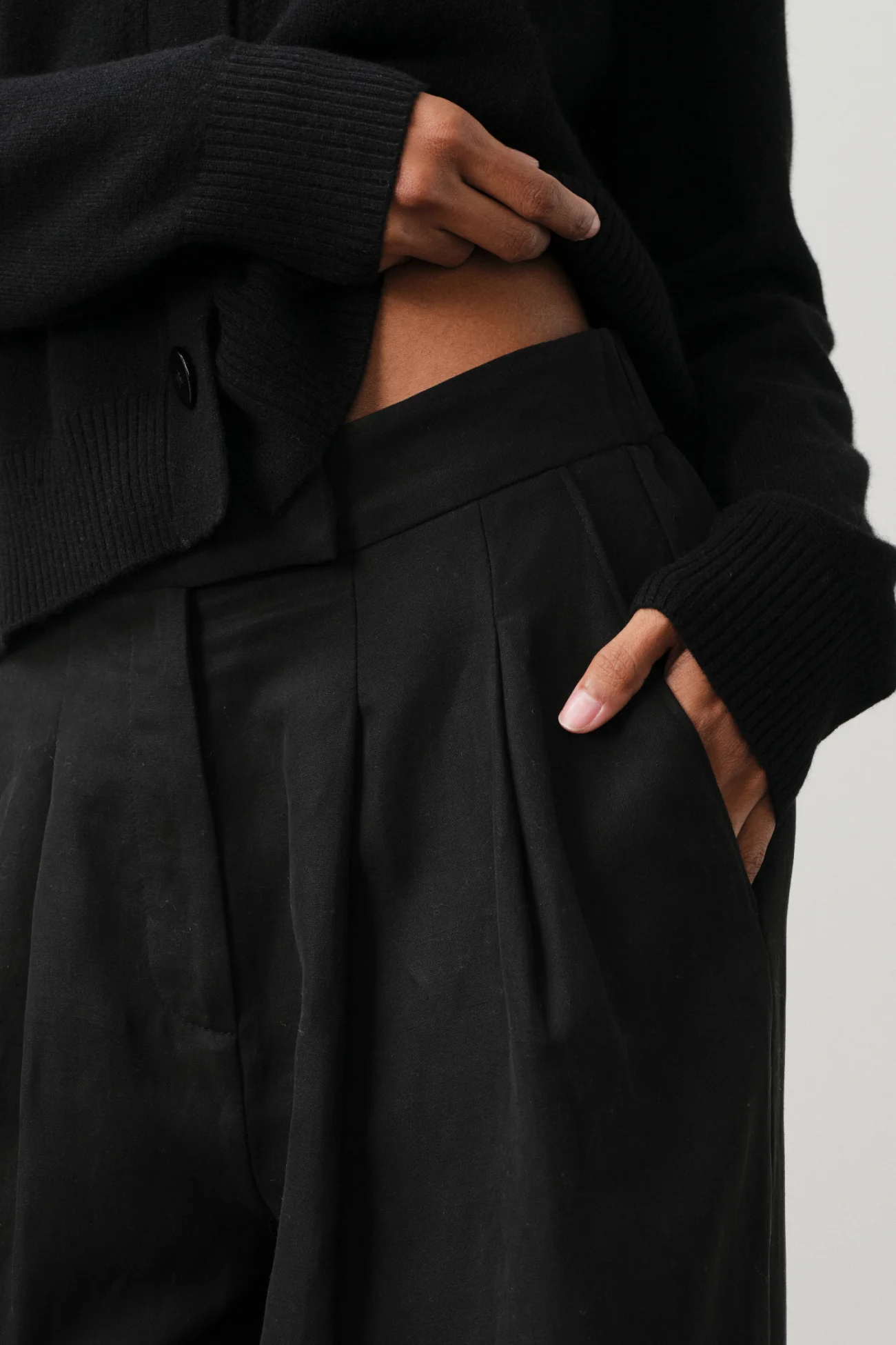 LEYNA SILK LINEN WIDE LEG PANT - Image 13