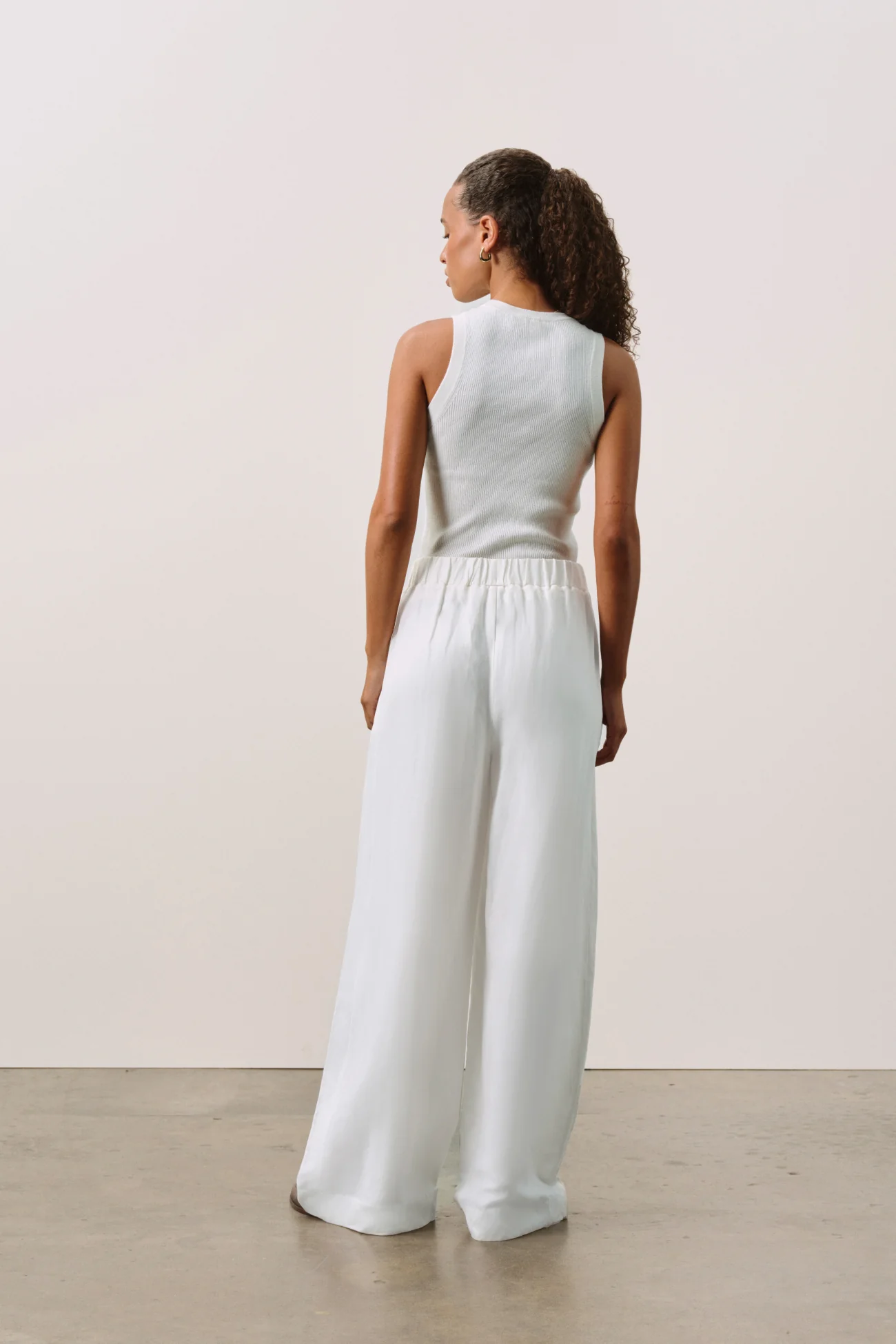 LEYNA SILK LINEN WIDE LEG PANT - Image 3