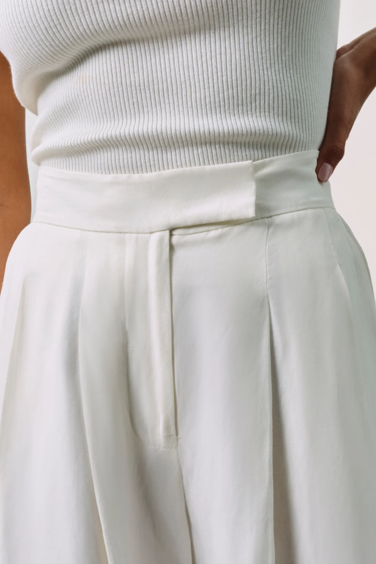 LEYNA SILK LINEN WIDE LEG PANT - Image 4