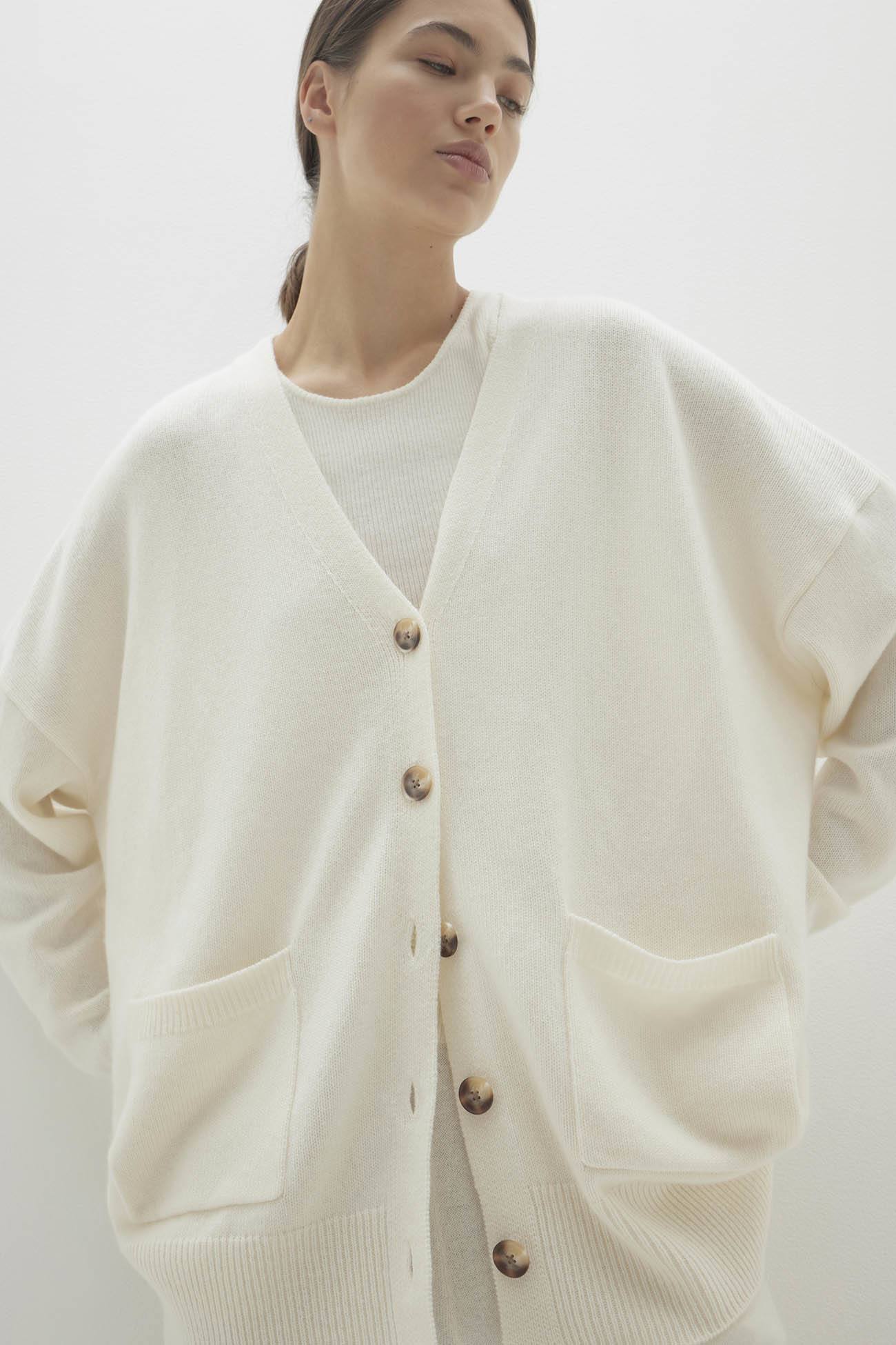 LILY BUTTON-UP CASHMERE CARDIGAN - Image 14
