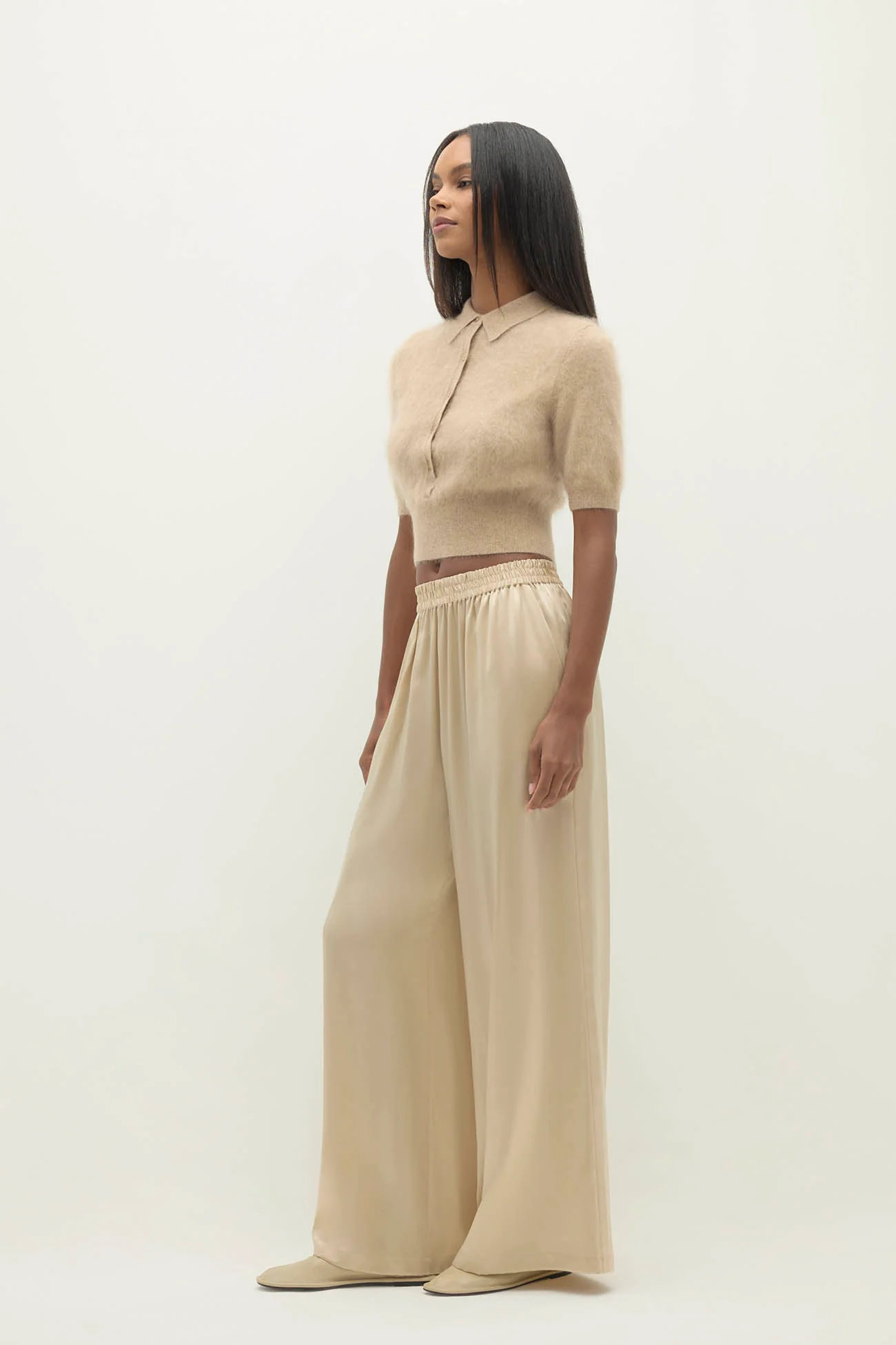 MAISIE BRUSHED CASHMERE COLLARED SWEATER - Image 14