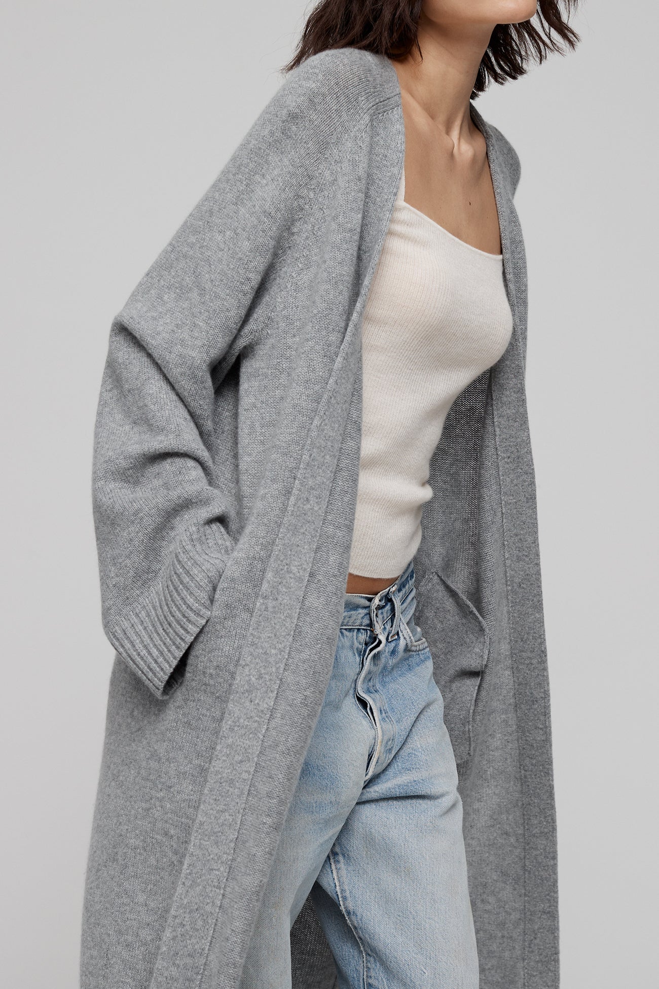 MAKENA LONGLINE CASHMERE CARDIGAN - Image 11