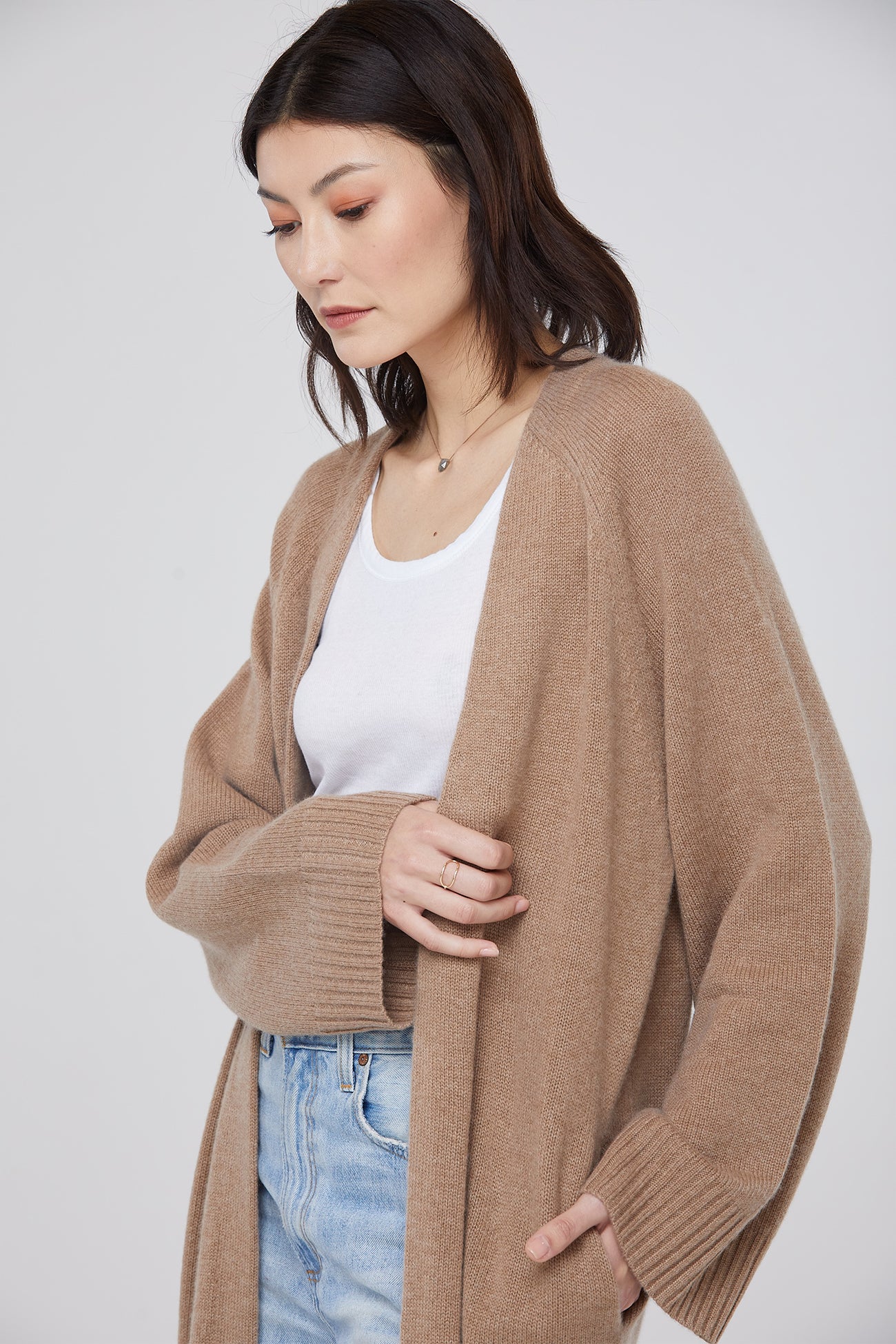 MAKENA LONGLINE CASHMERE CARDIGAN - Image 17