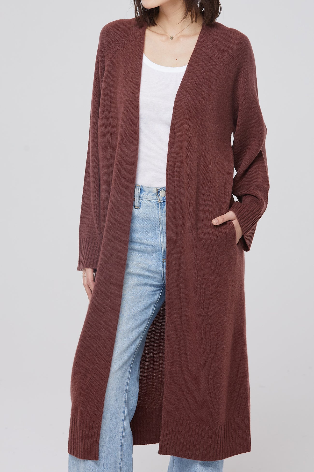 MAKENA LONGLINE CASHMERE CARDIGAN - Image 21