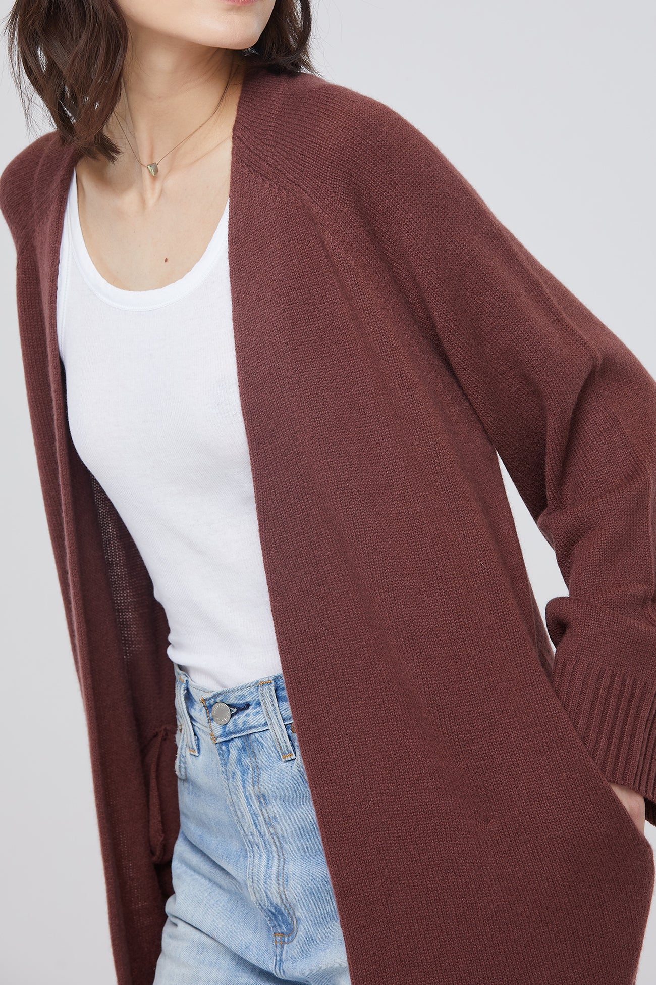 MAKENA LONGLINE CASHMERE CARDIGAN - Image 24