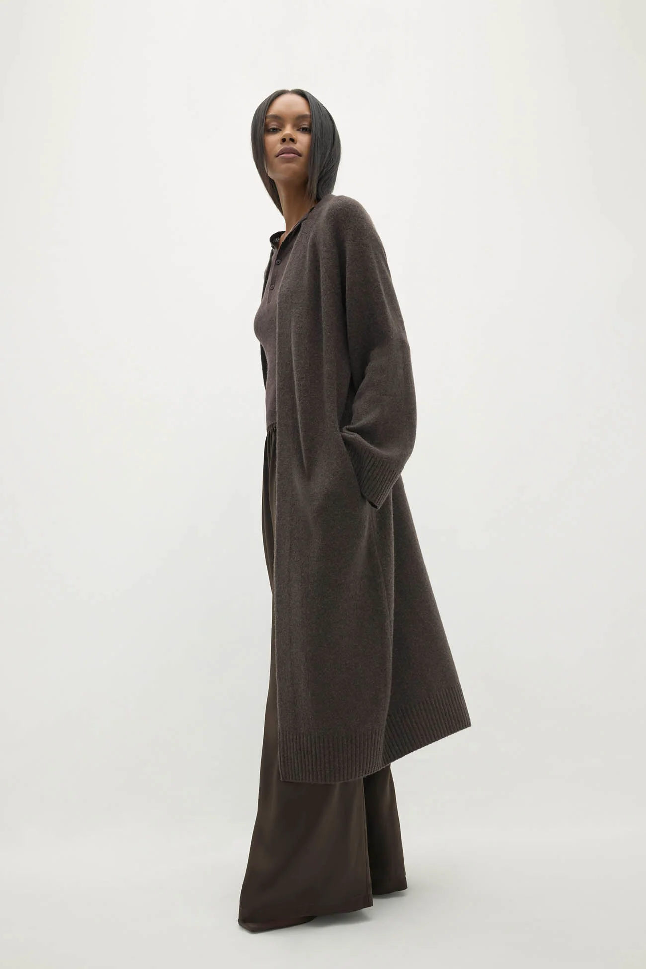 MAKENA LONGLINE CASHMERE CARDIGAN - Image 3