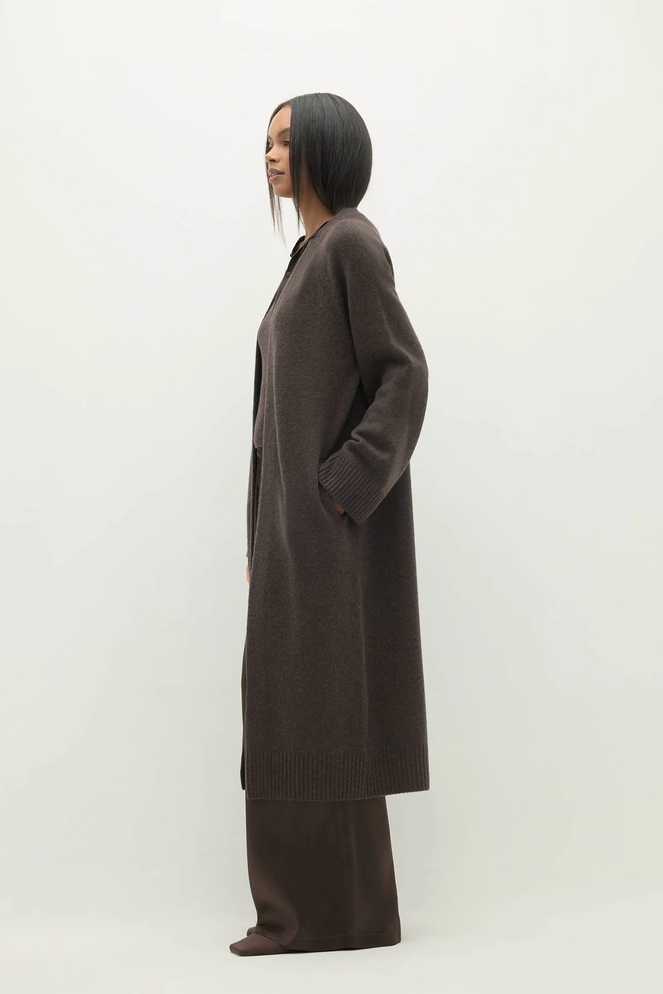 MAKENA LONGLINE CASHMERE CARDIGAN - Image 4