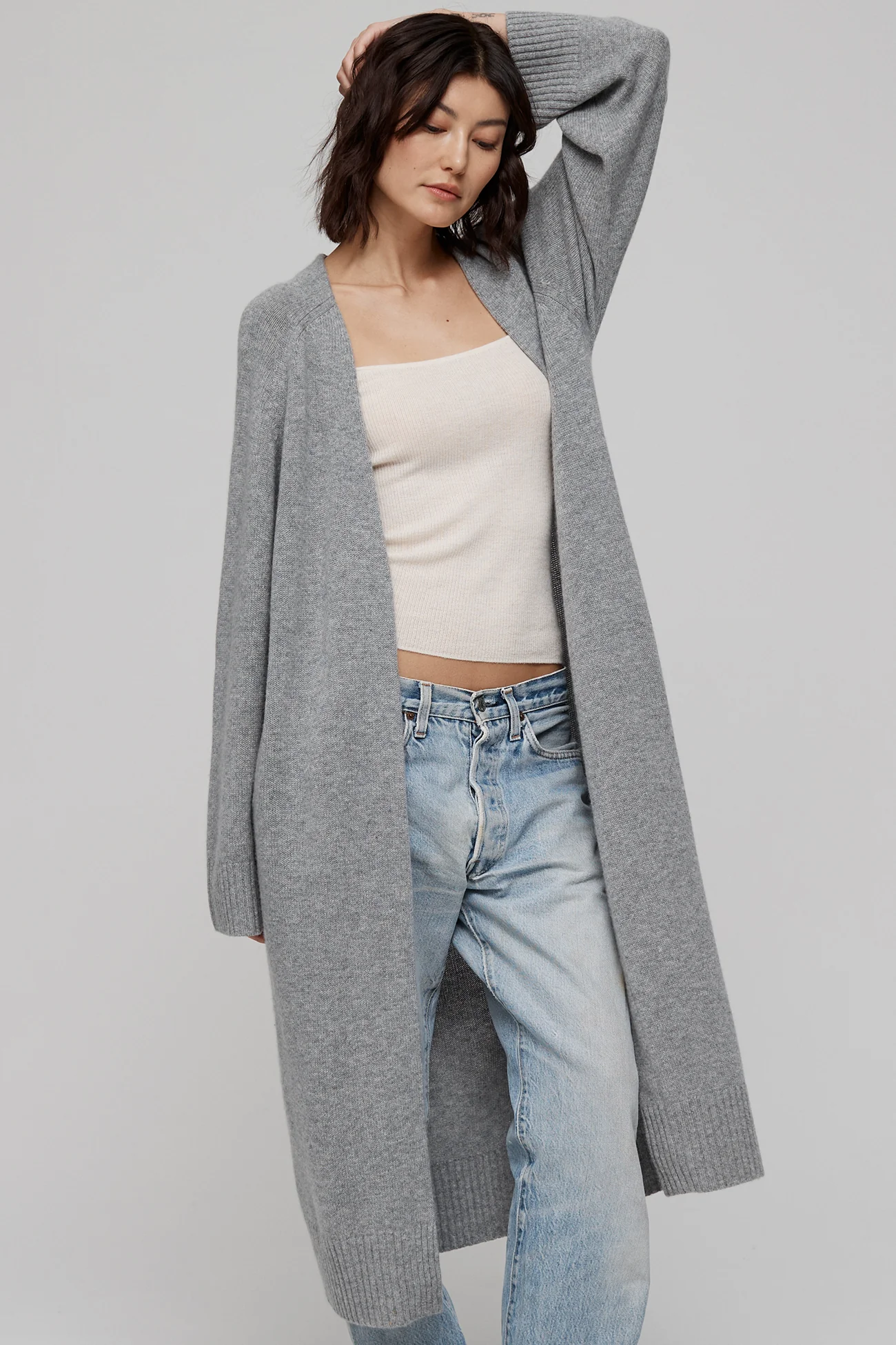 MAKENA LONGLINE CASHMERE CARDIGAN - Image 8