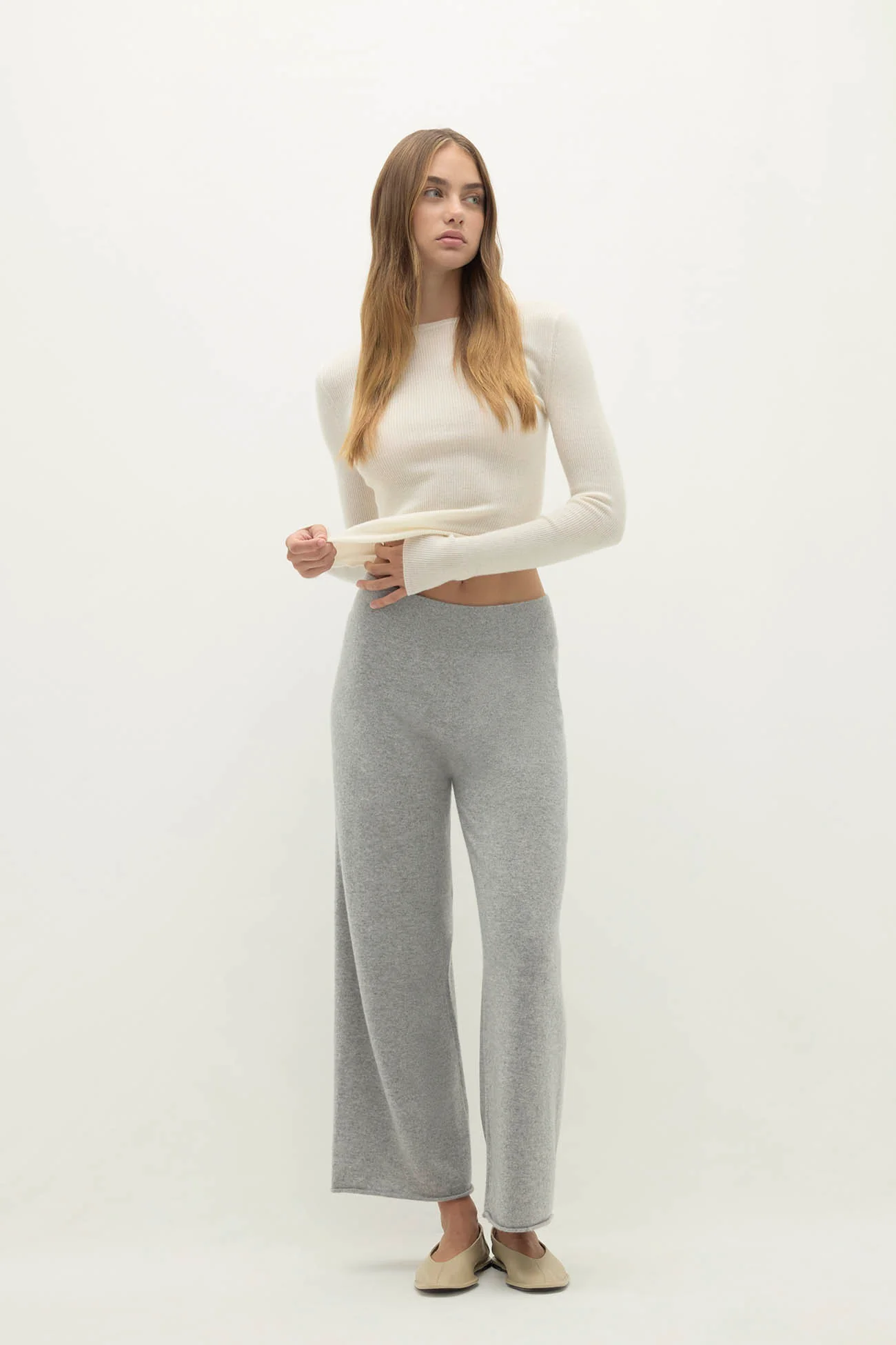 MARINA CROPPED CASHMERE PANT - Image 9