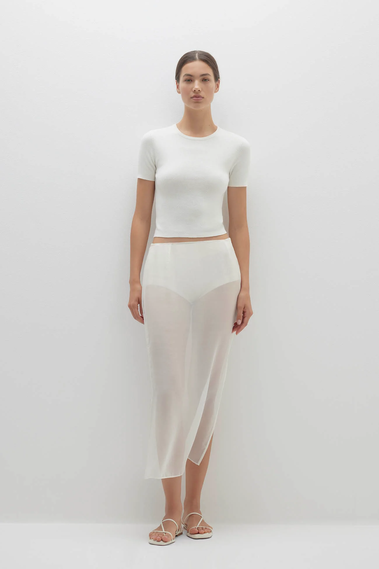 MARISSA SILK ORGANZA MIDI SKIRT - Image 14