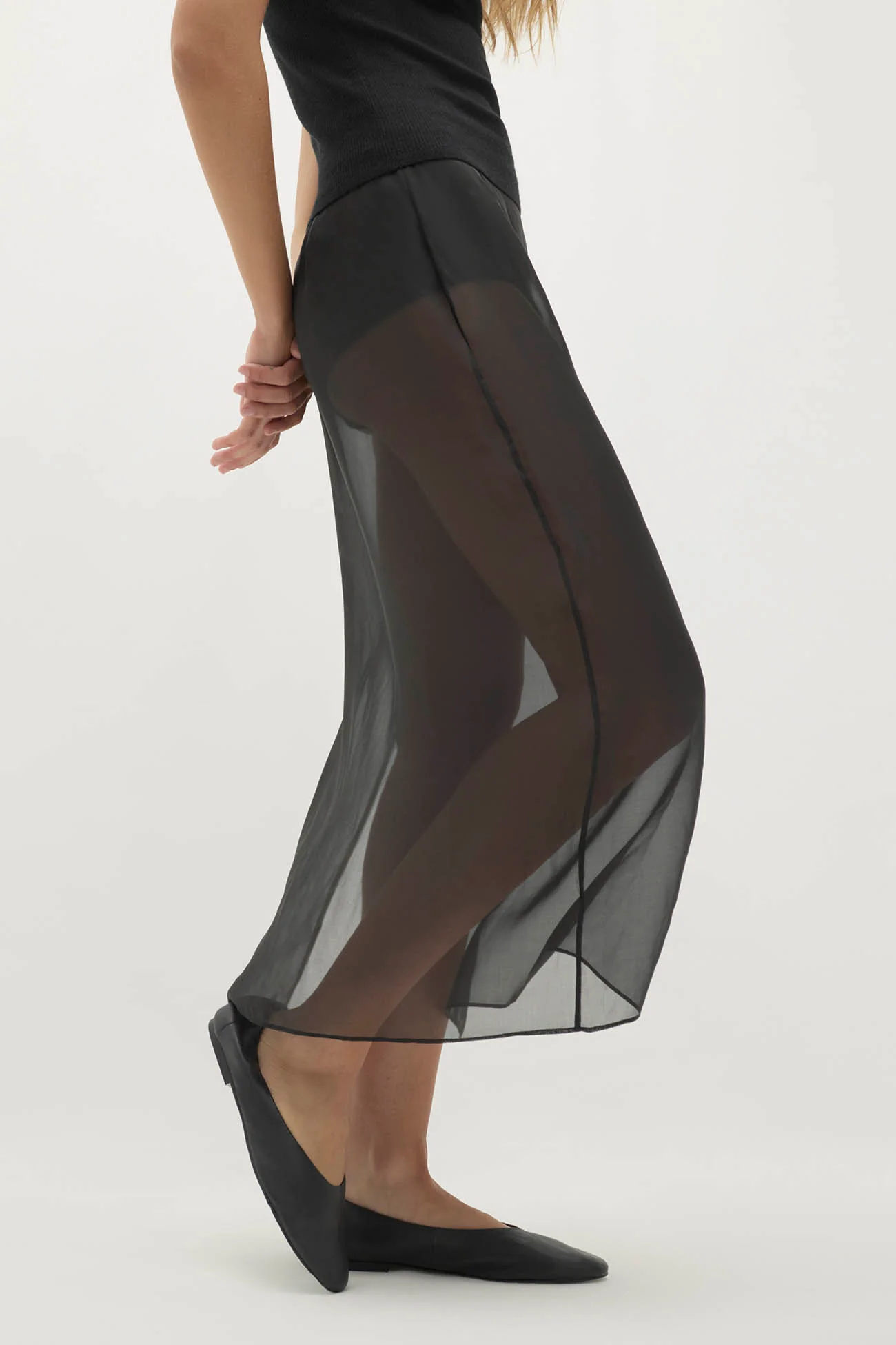 MARISSA SILK ORGANZA MIDI SKIRT - Image 23
