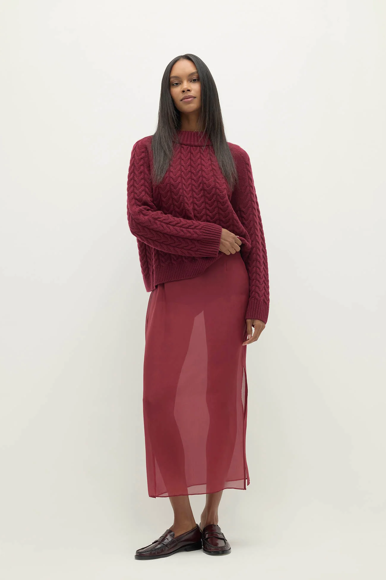 MARISSA SILK ORGANZA MIDI SKIRT - Image 26