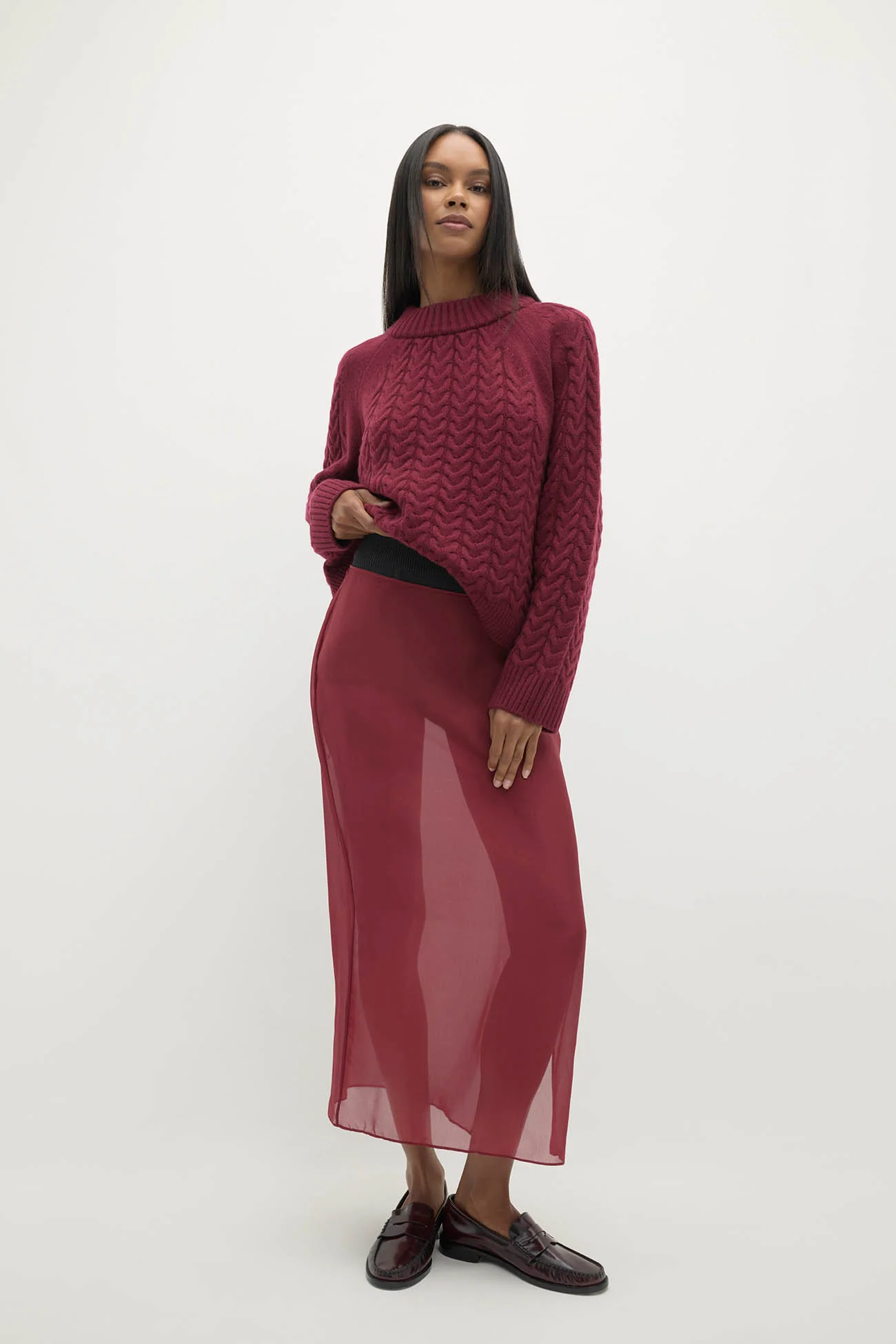 MARISSA SILK ORGANZA MIDI SKIRT - Image 27