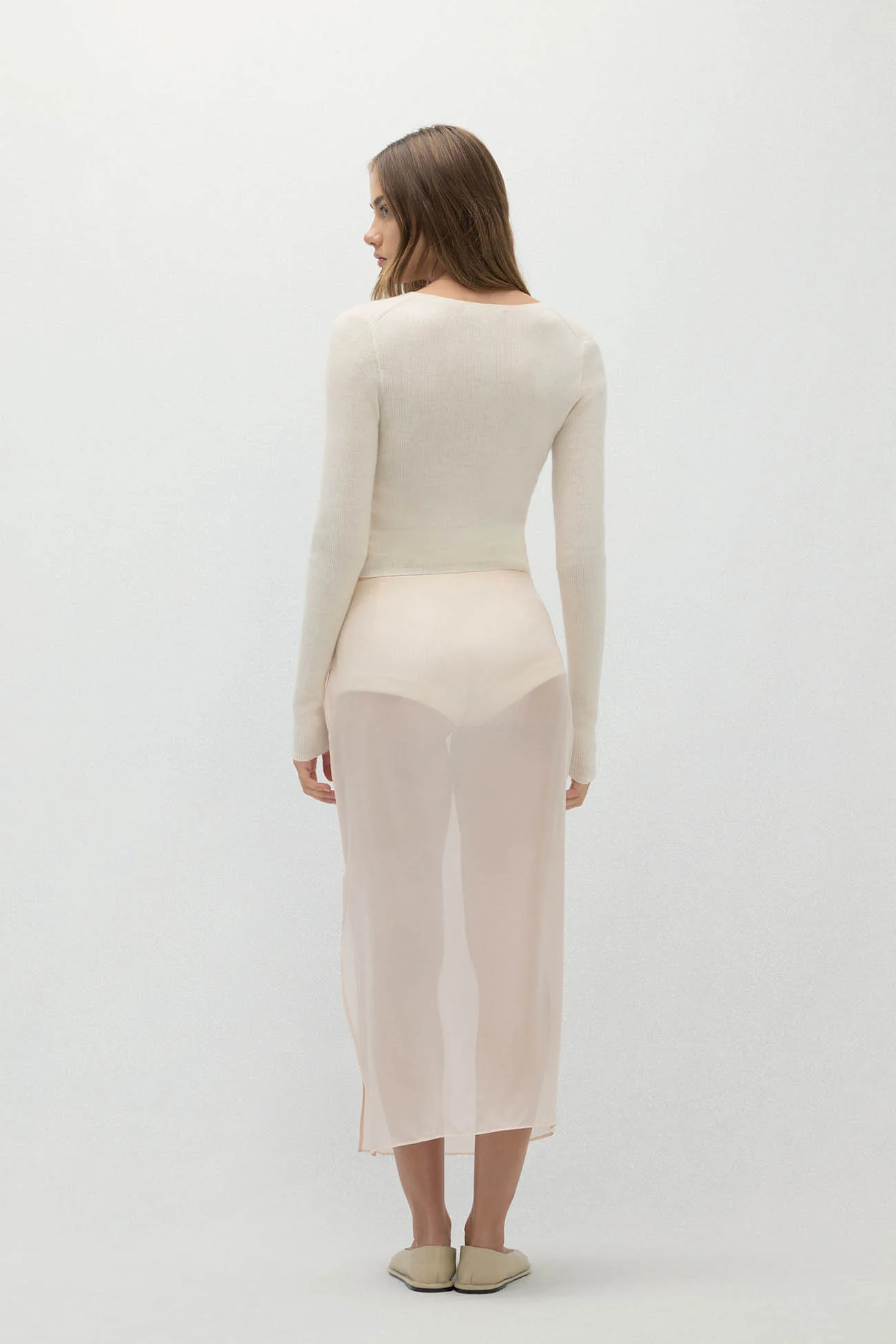 MARISSA SILK ORGANZA MIDI SKIRT - Image 3