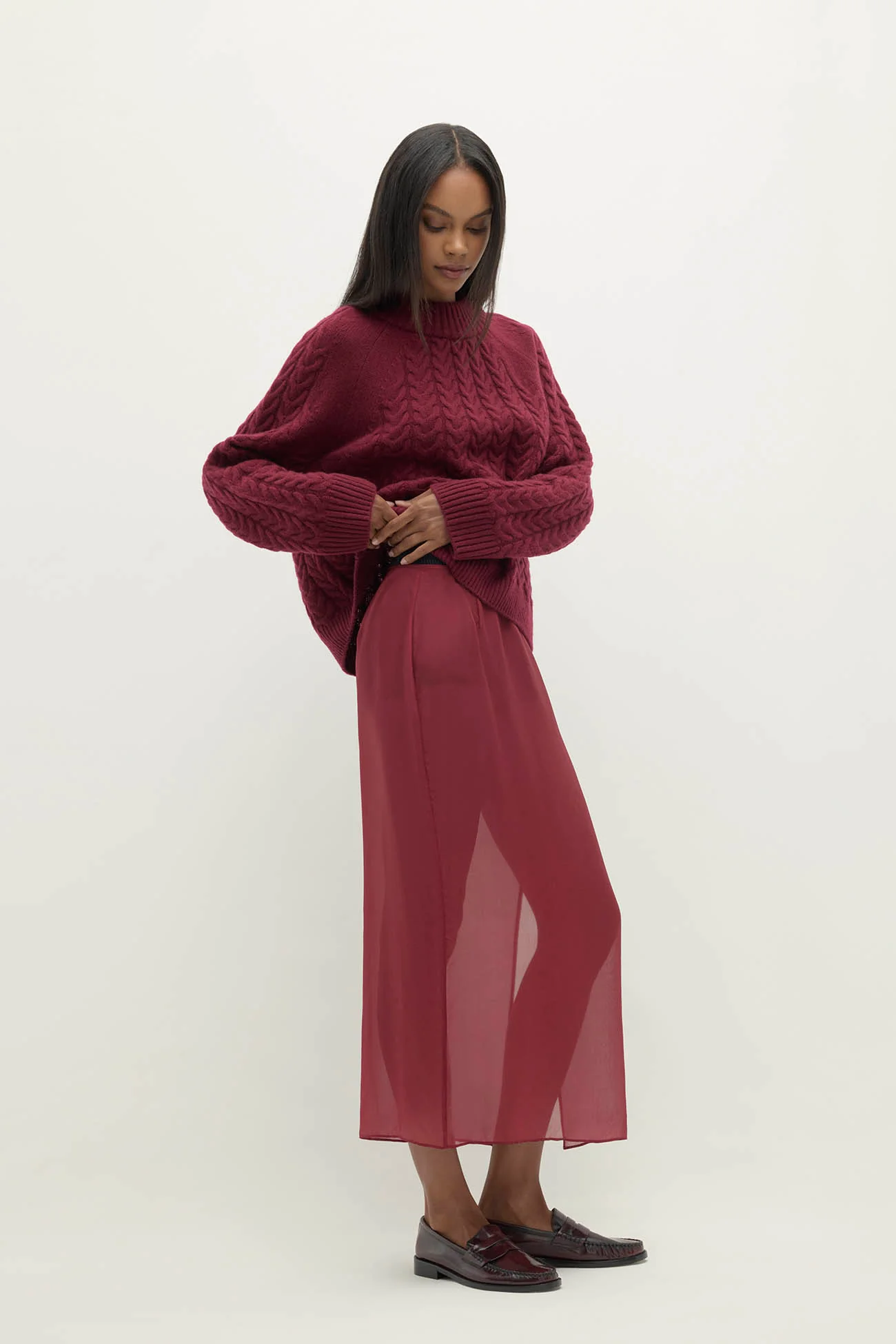 MARISSA SILK ORGANZA MIDI SKIRT - Image 30