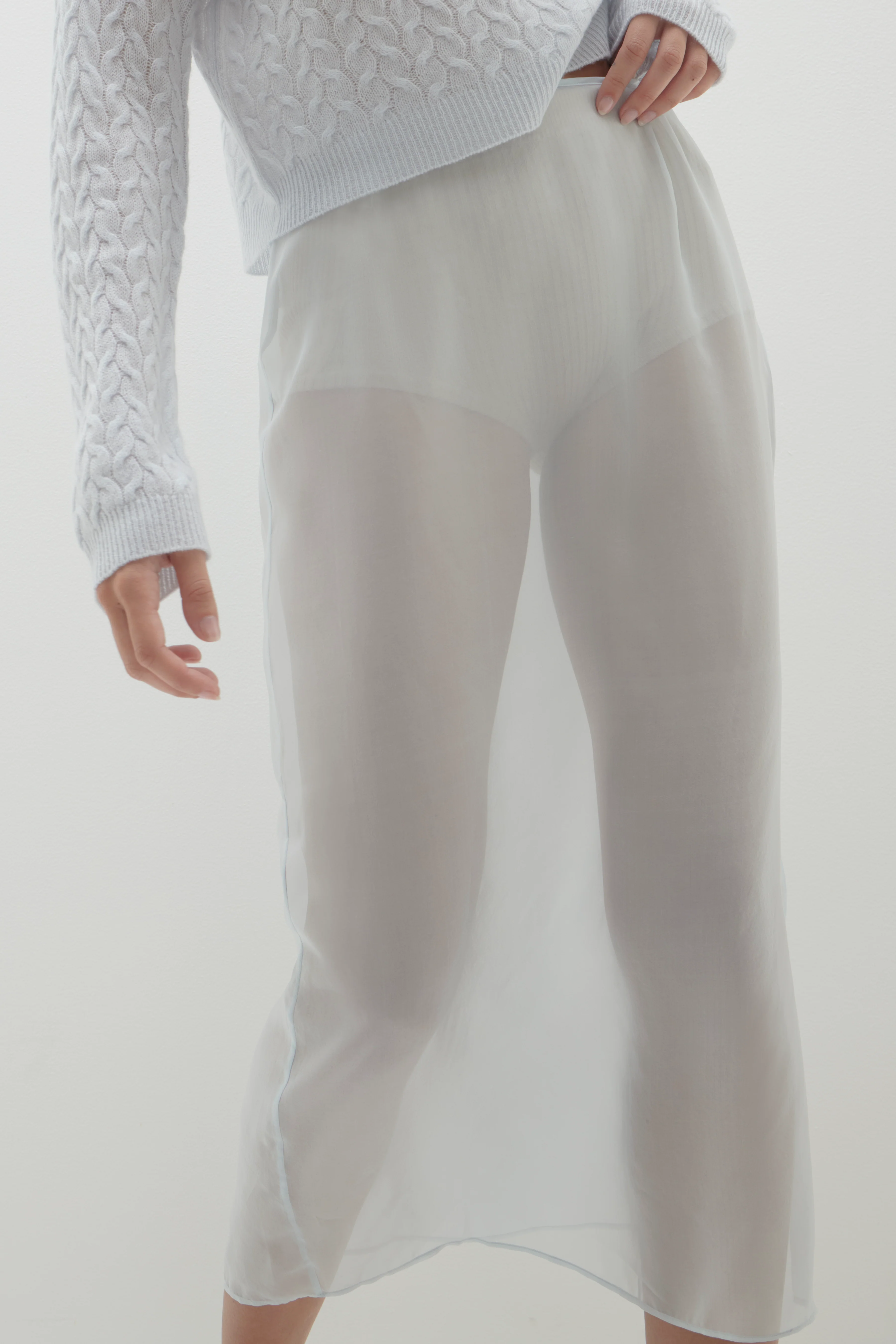 MARISSA SILK ORGANZA MIDI SKIRT - Image 8