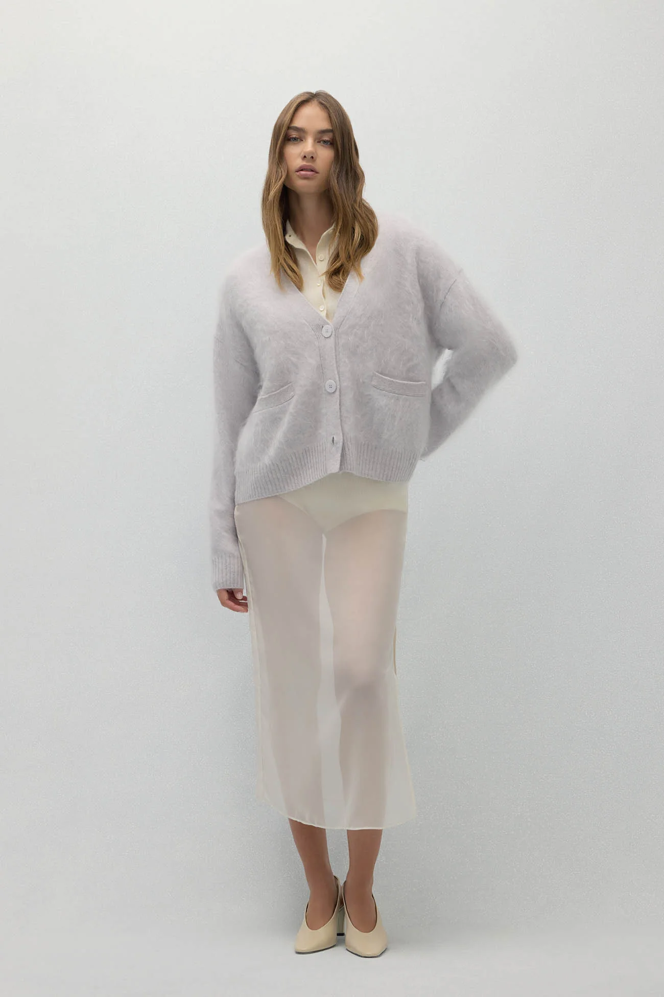 MICHAELA BRUSHED CASHMERE CARDIGAN - Image 14