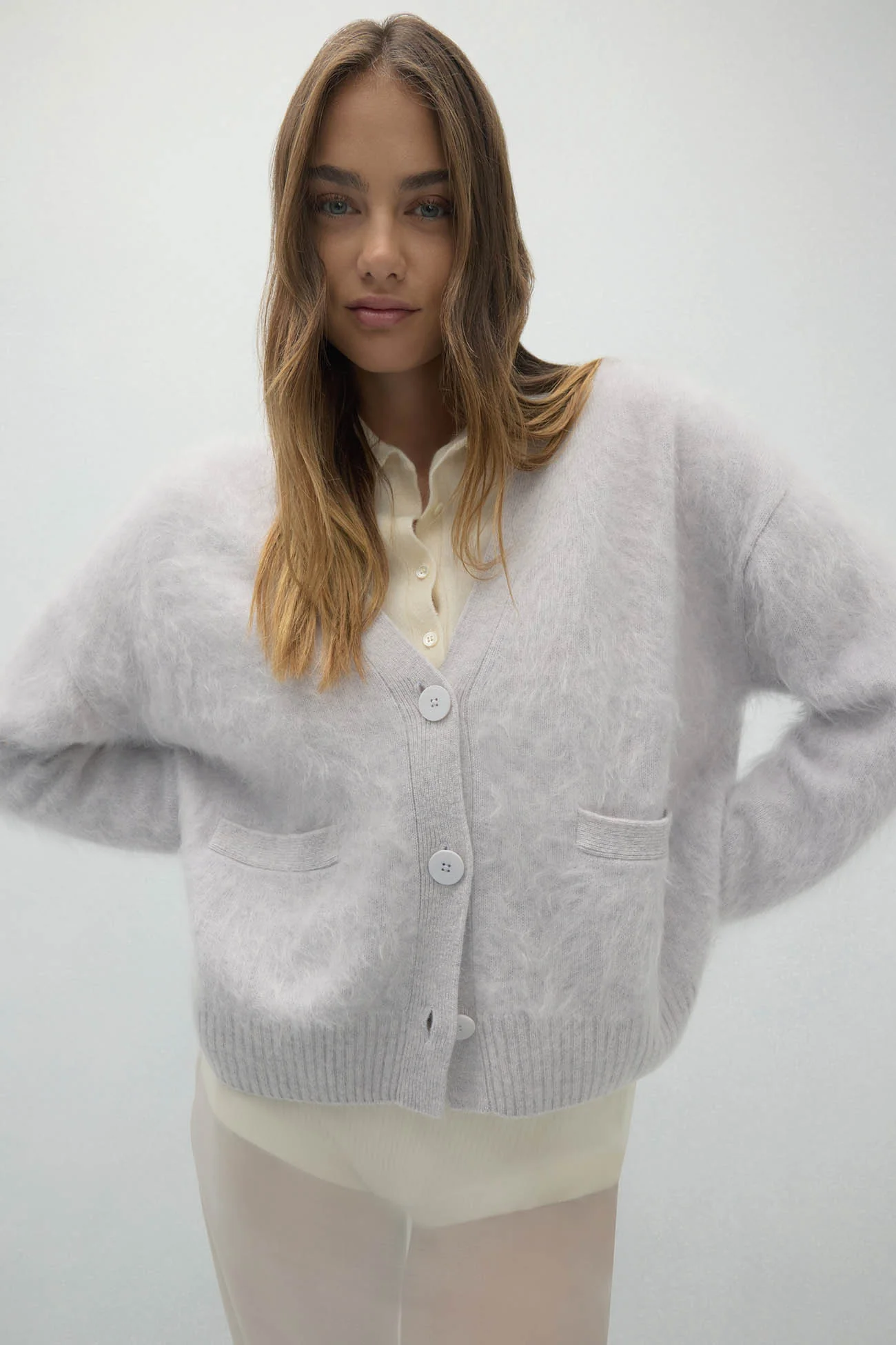 MICHAELA BRUSHED CASHMERE CARDIGAN - Image 18