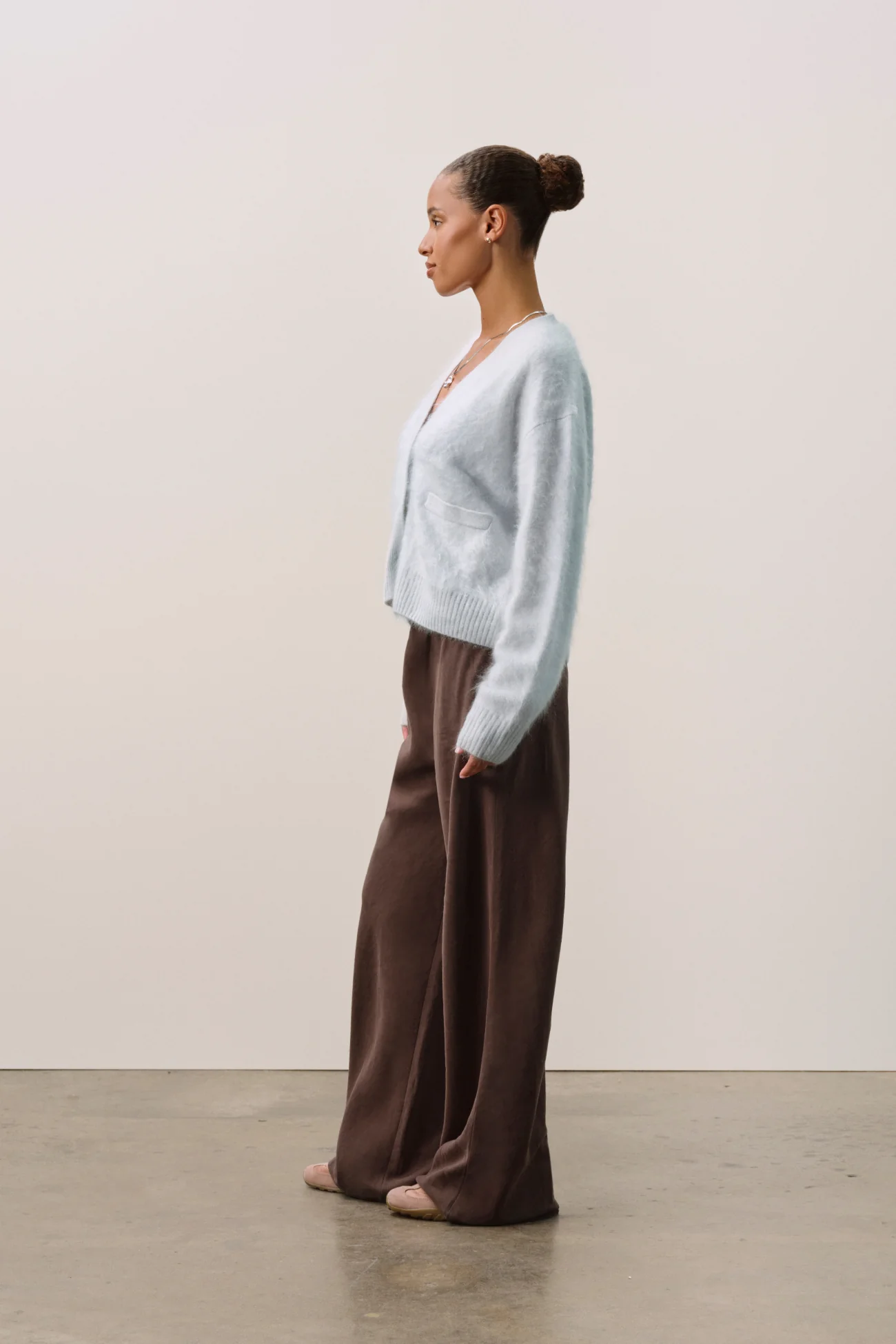 MICHAELA BRUSHED CASHMERE CARDIGAN - Image 3