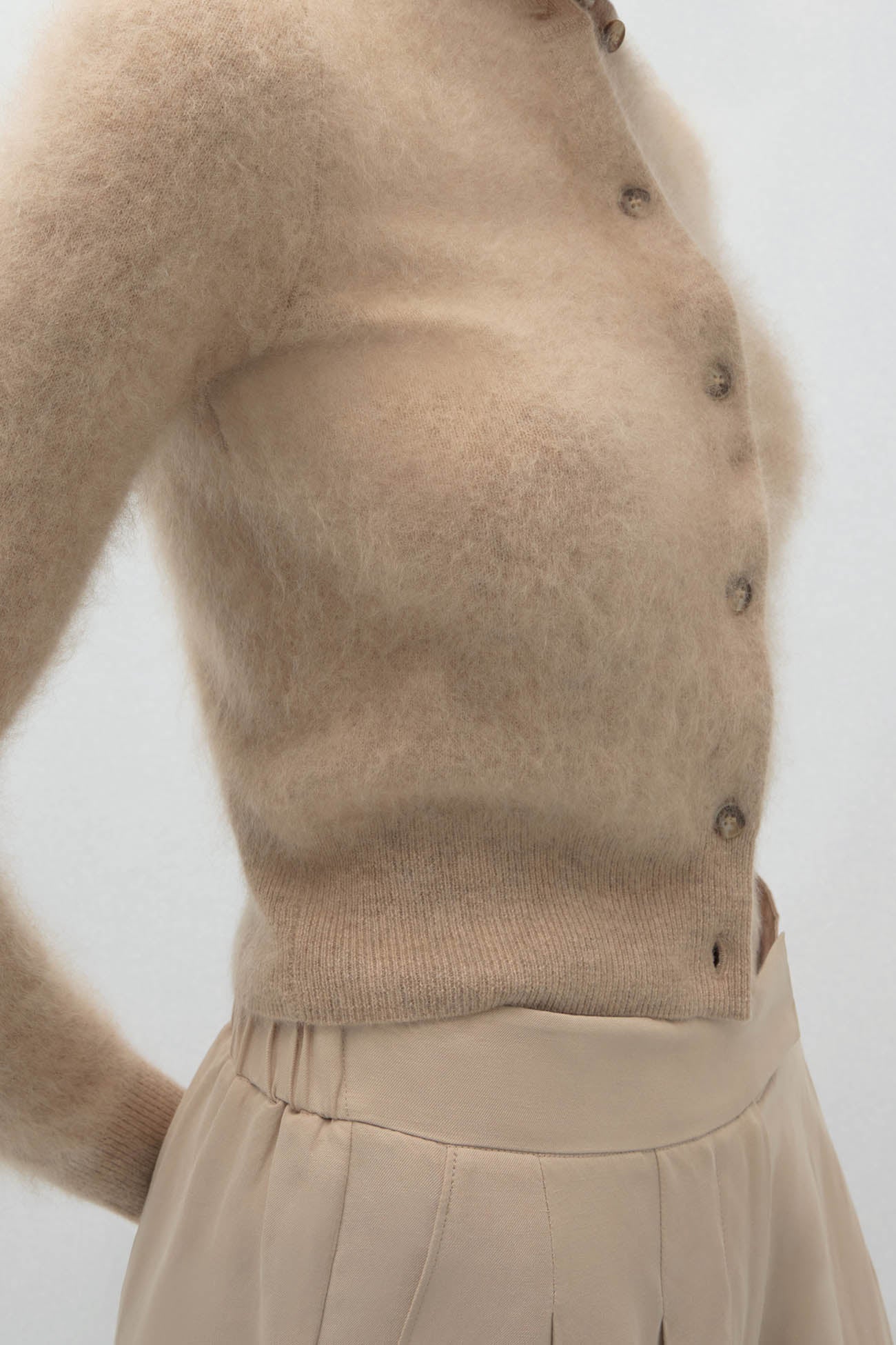 PALOMA BRUSHED CASHMERE CARDIGAN - Image 4