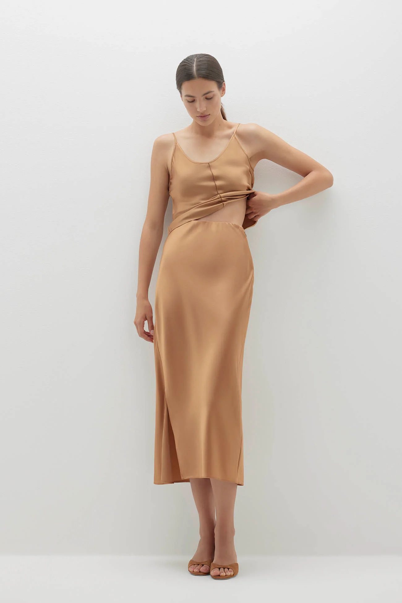 QUINN SILK MIDI SKIRT - Image 10
