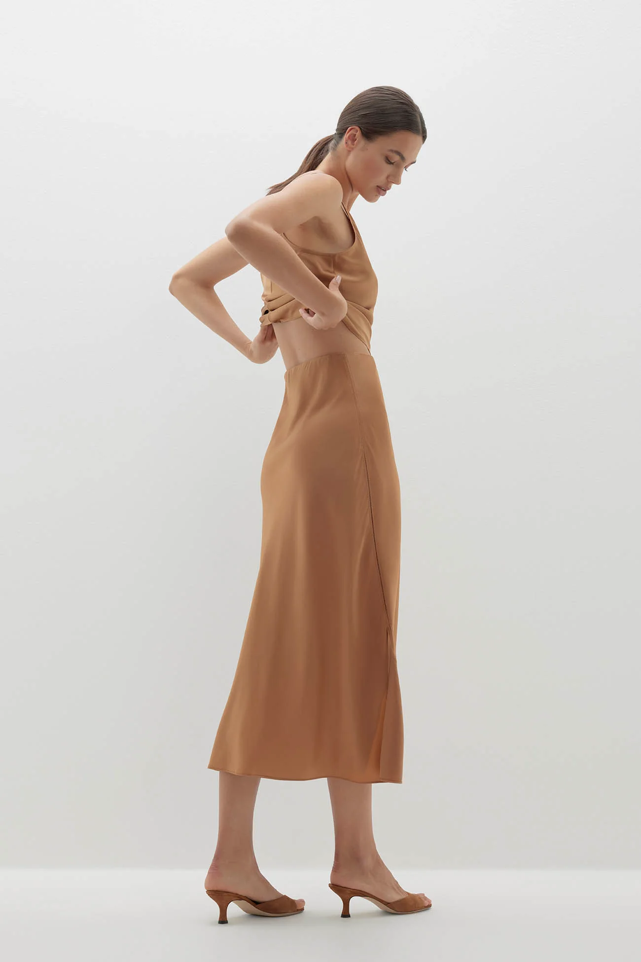 QUINN SILK MIDI SKIRT - Image 11