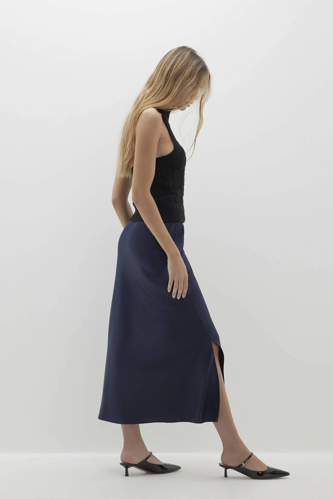 QUINN SILK MIDI SKIRT - Image 16