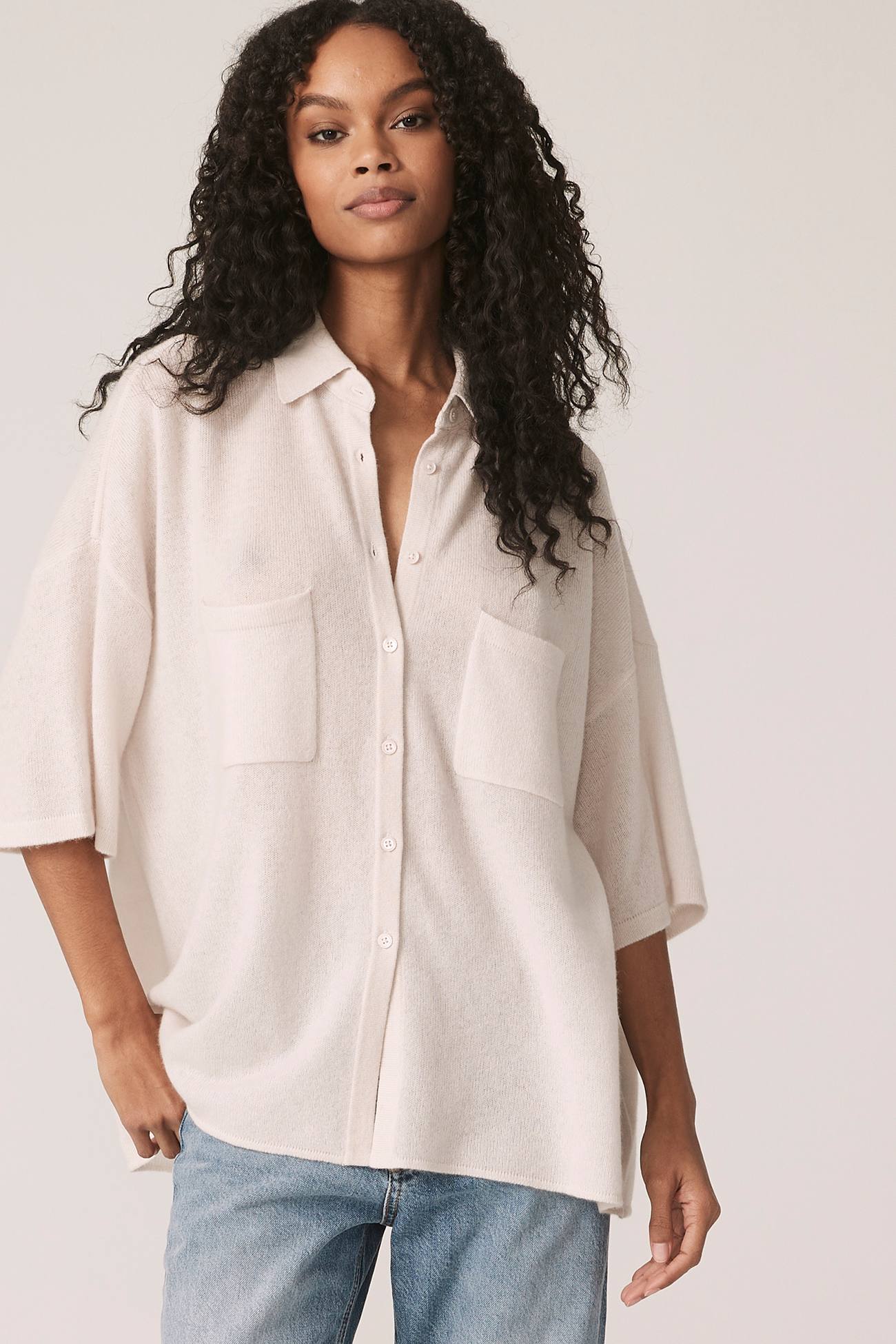 RUE BUTTON-UP CASHMERE TOP - Image 20