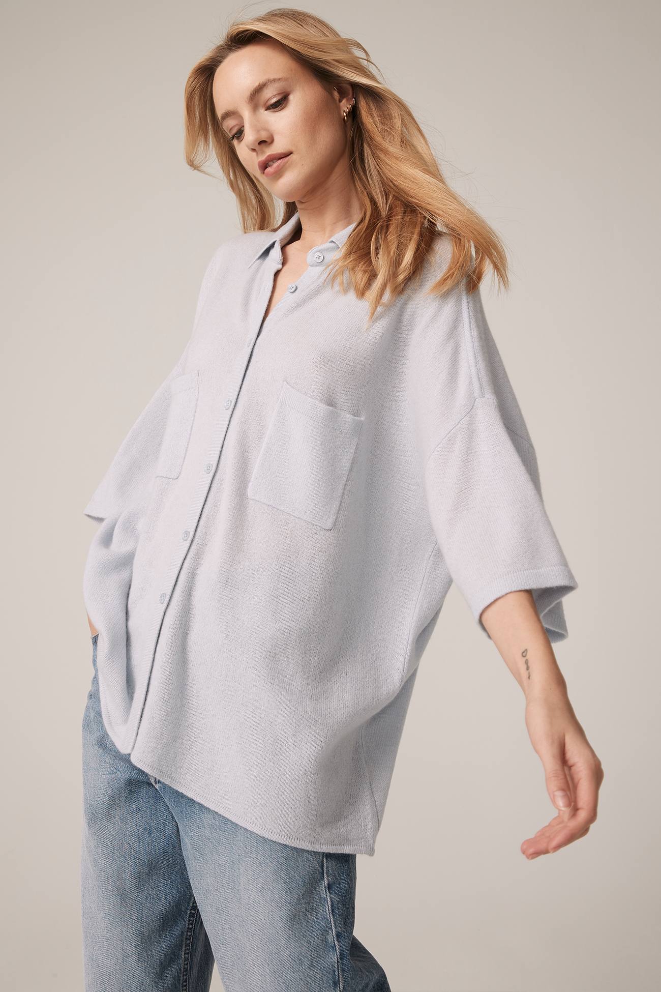 RUE BUTTON-UP CASHMERE TOP - Image 25