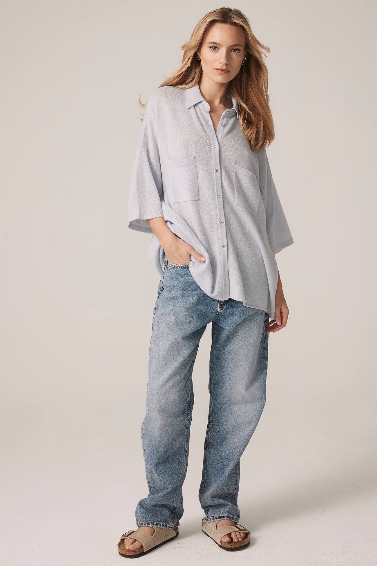 RUE BUTTON-UP CASHMERE TOP - Image 27