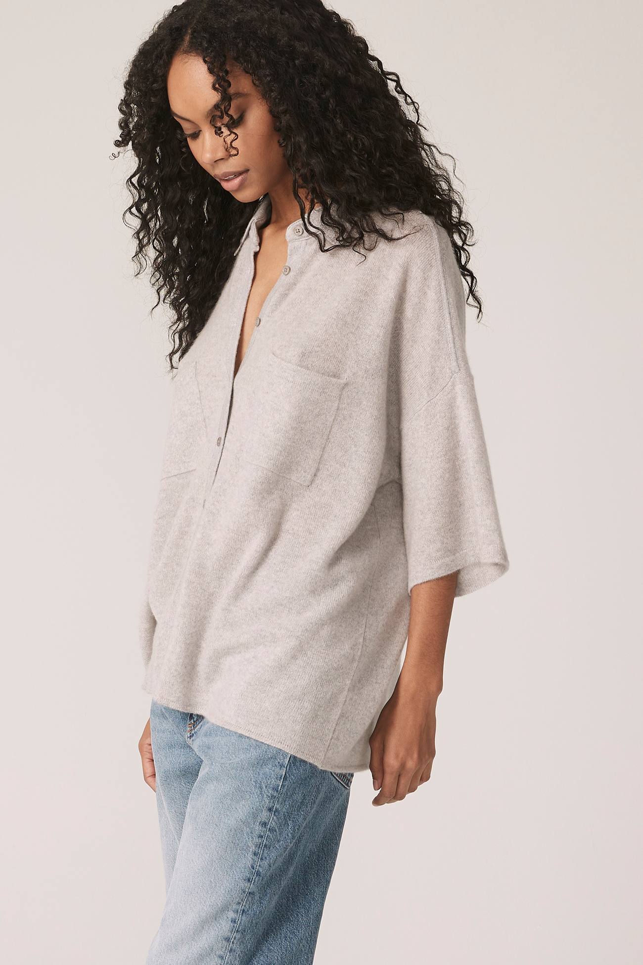 RUE BUTTON-UP CASHMERE TOP - Image 29