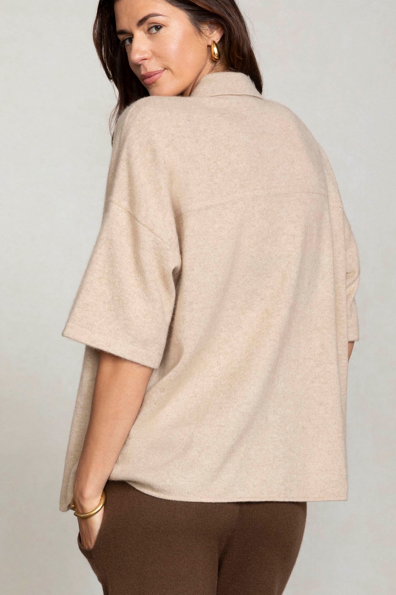 RUE BUTTON-UP CASHMERE TOP - Image 34